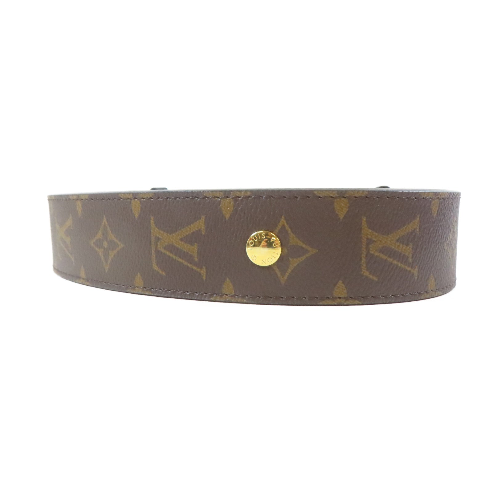 LOUIS VUITTON Monogram Bandouliere Strap金扣肩背帶啡色
