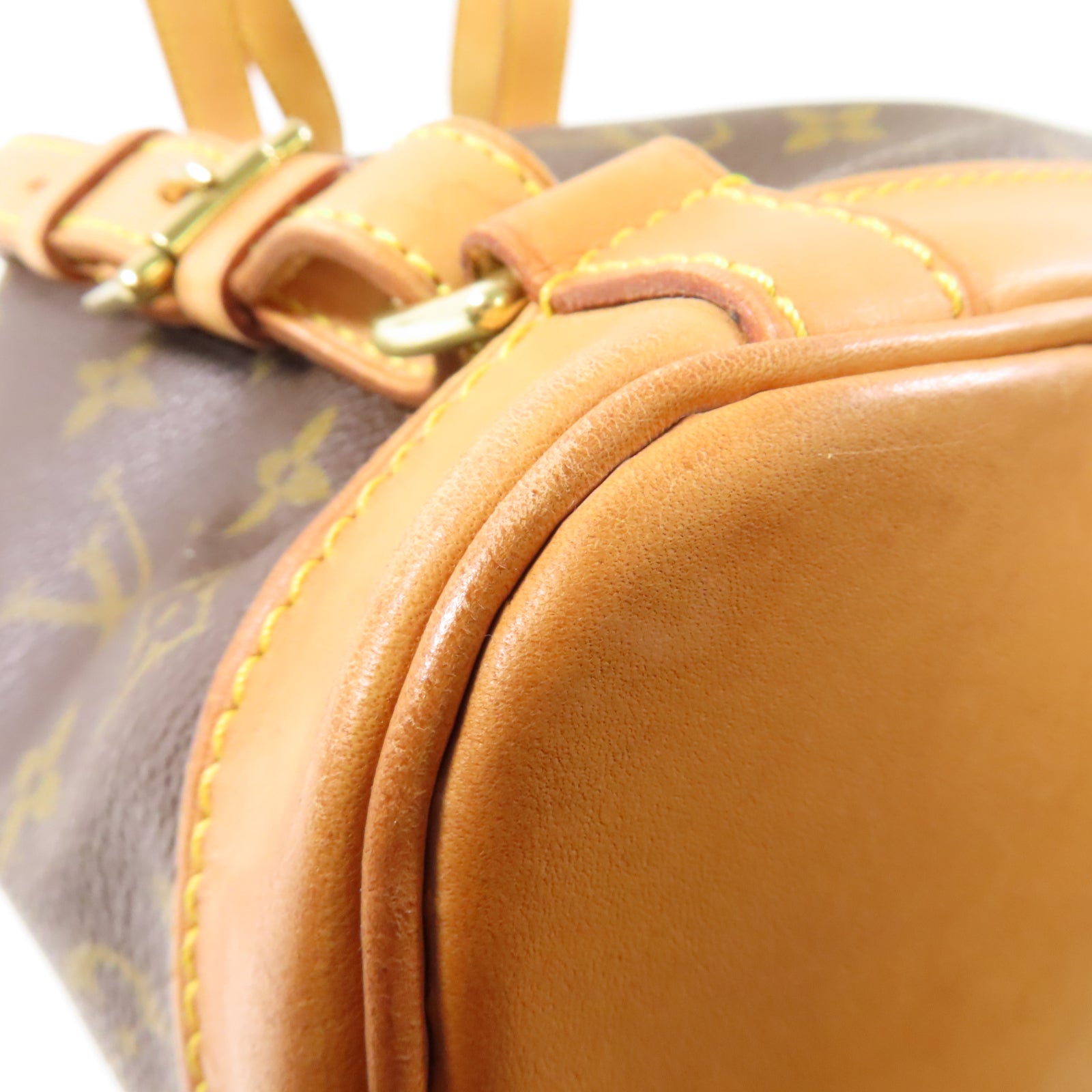 LOUIS VUITTON Monogram Montsouris MM金扣背包啡色