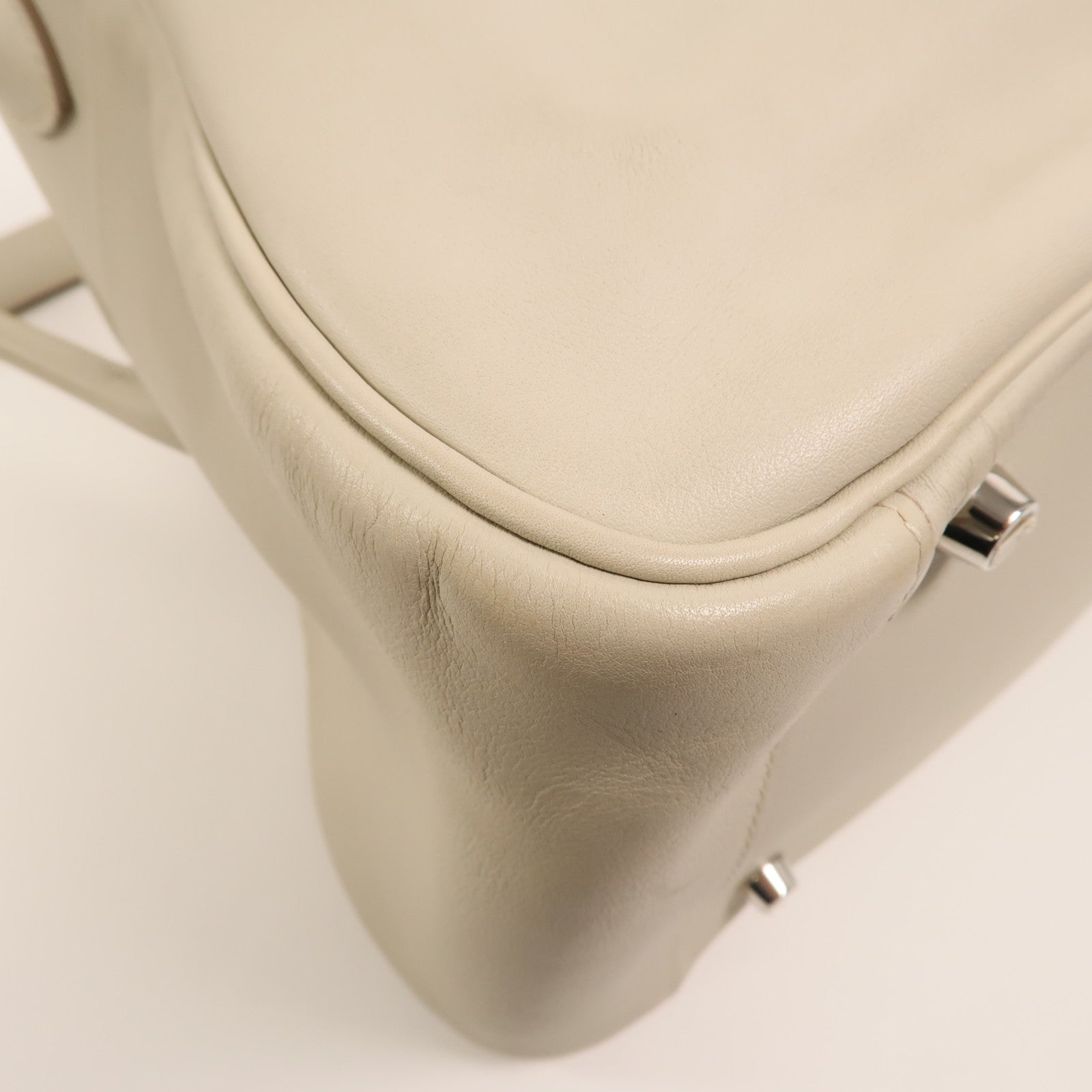 HERMES Swift皮革Lindy 34銀扣手挽肩背兩用袋Gris Perle