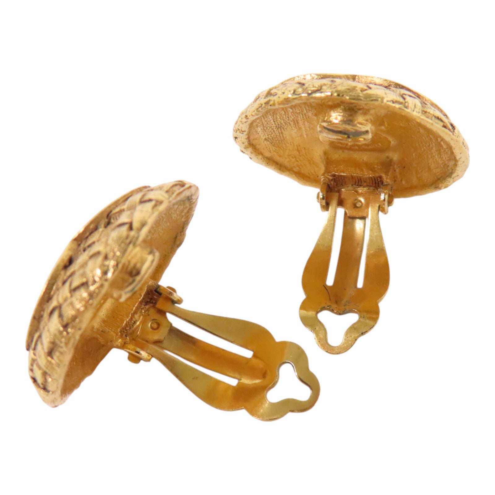 CHANEL 金屬Vintage Round Earring金扣耳環