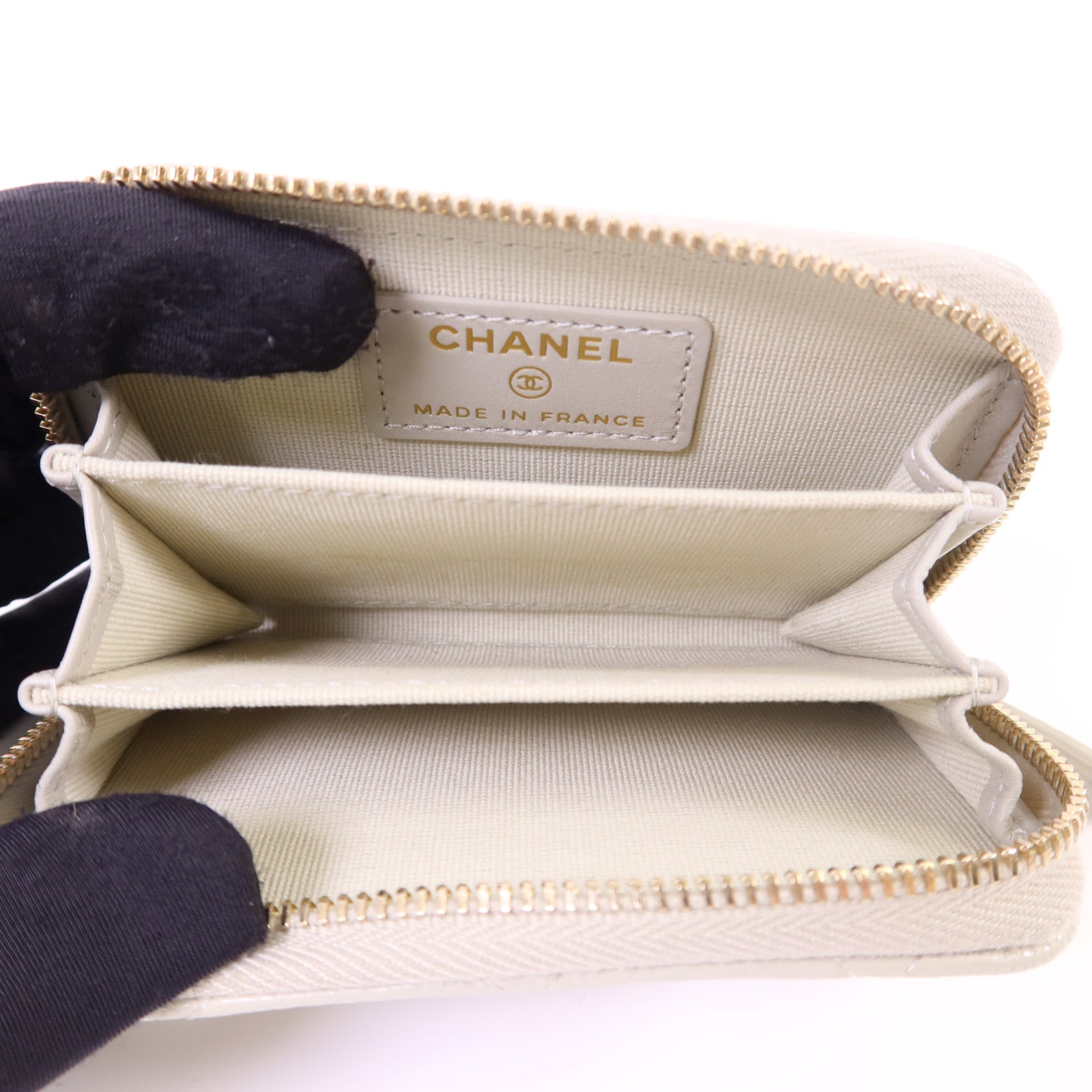CHANEL 牛皮皮革Coin Case金扣零錢包