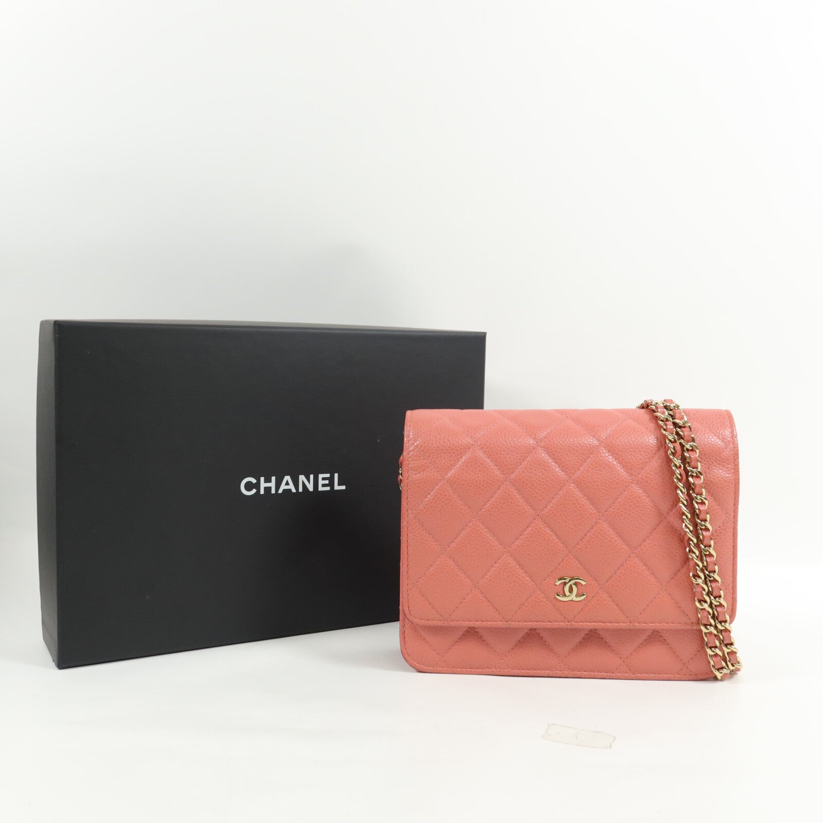 CHANEL 牛皮皮革Wallet On Chain鏈帶肩背袋