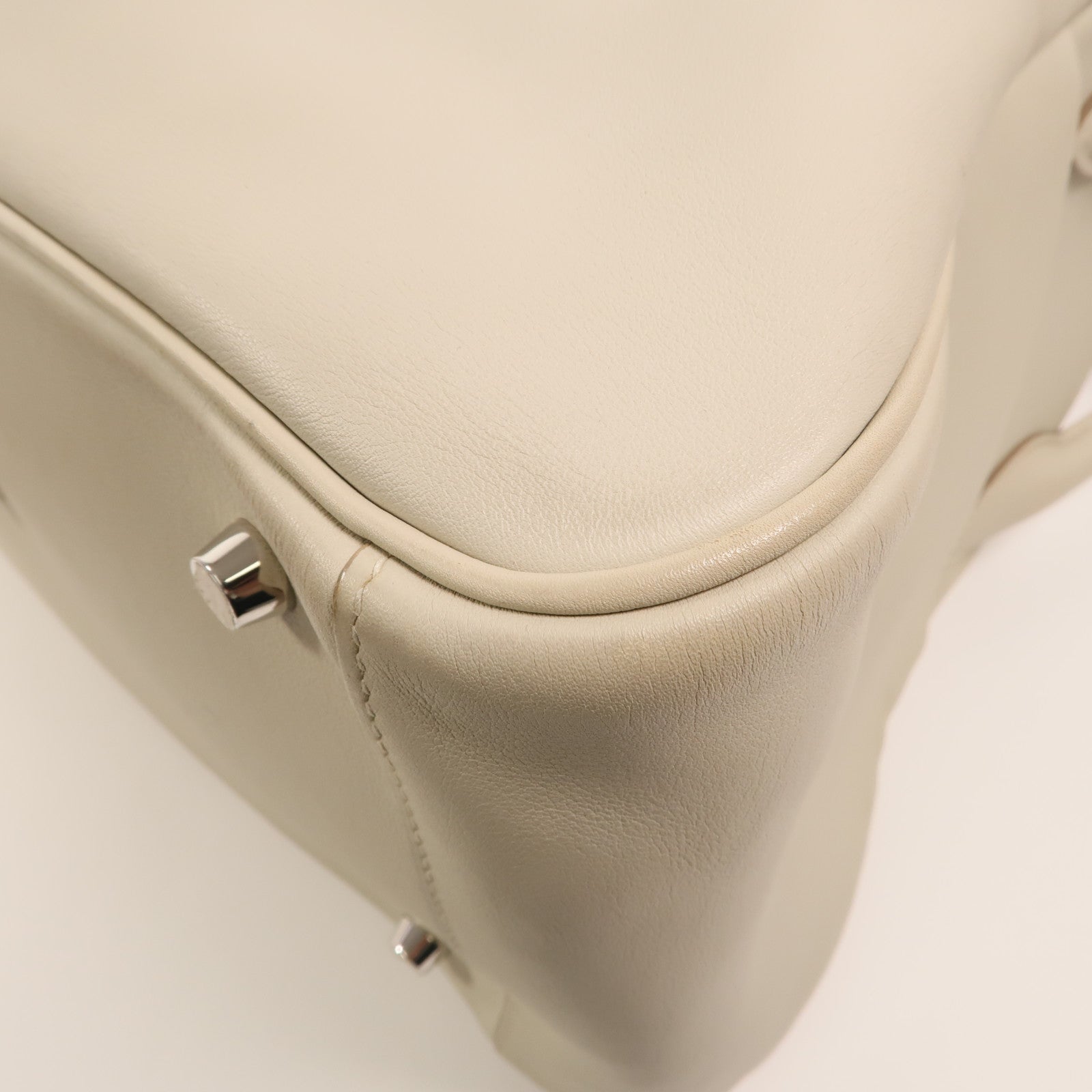 HERMES Swift皮革Lindy 34銀扣手挽肩背兩用袋Gris Perle