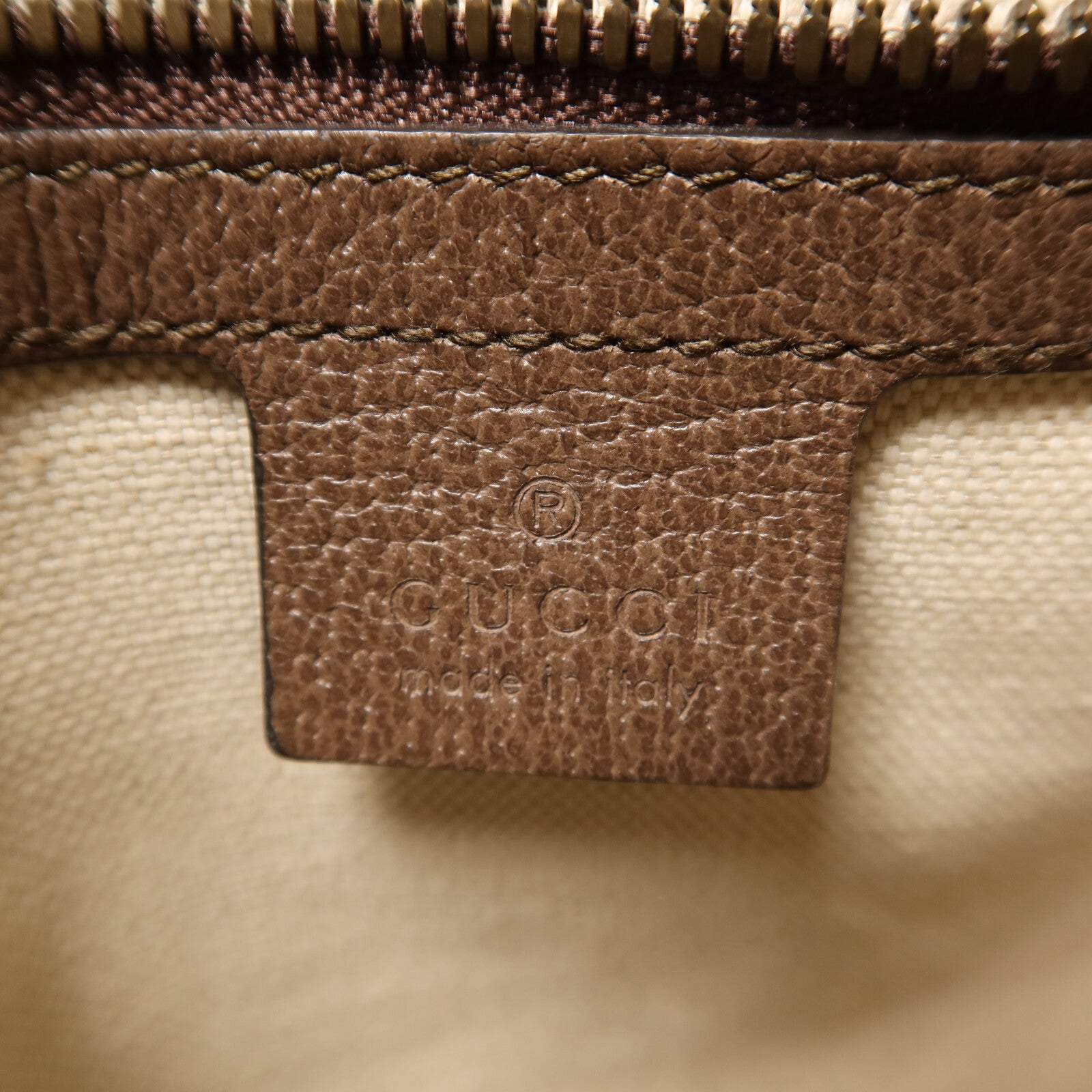 GUCCI 塗層帆布Ophidia GG金扣肩背袋