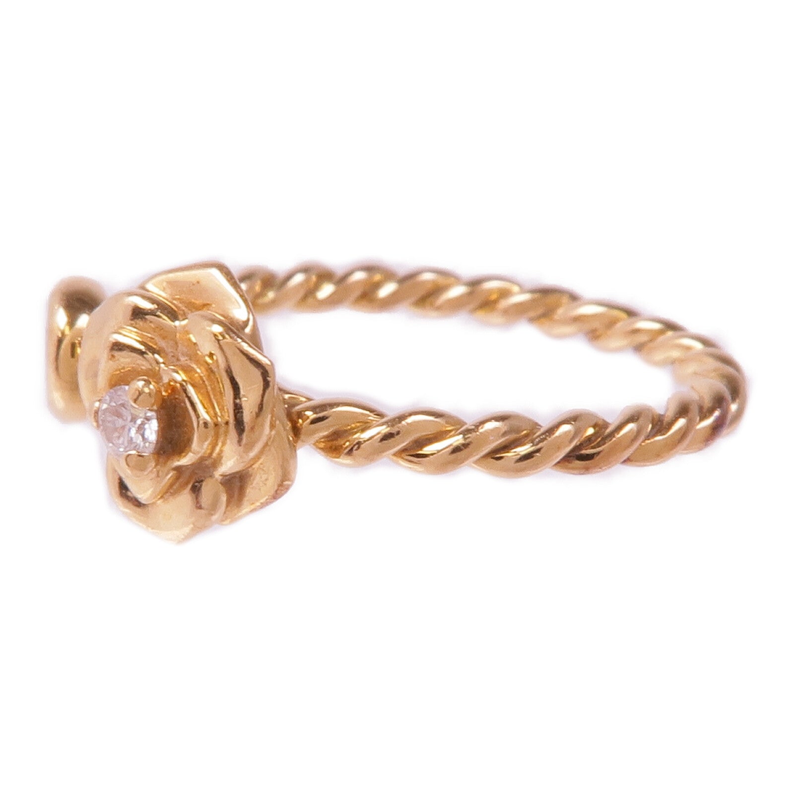 PIAGET 18K玫瑰金Diamond Pink Sapphire Ring鑽石/粉紅色藍寶石戒指US#4.75