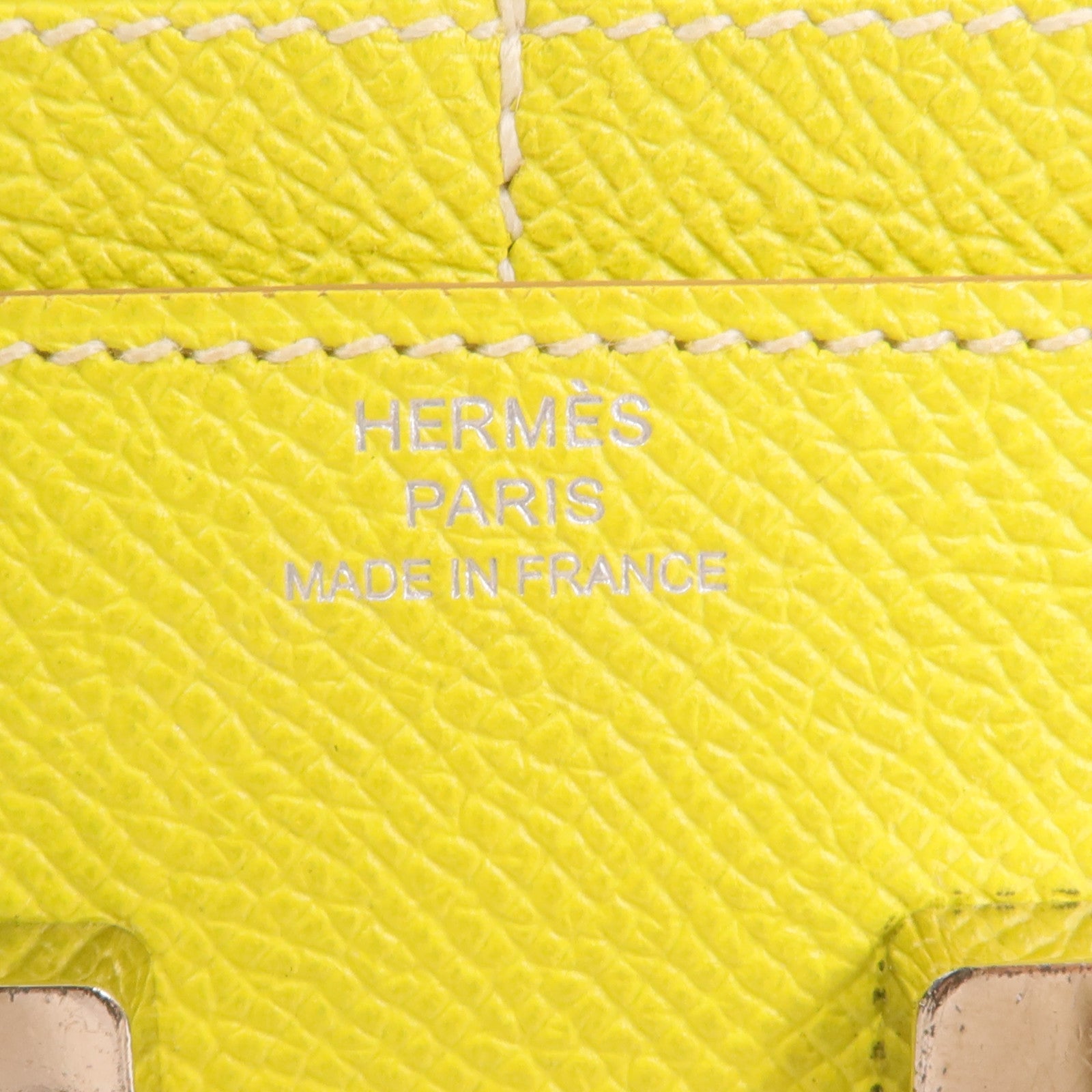 HERMES Epsom皮革Constance Slim Wallet錢包Lime