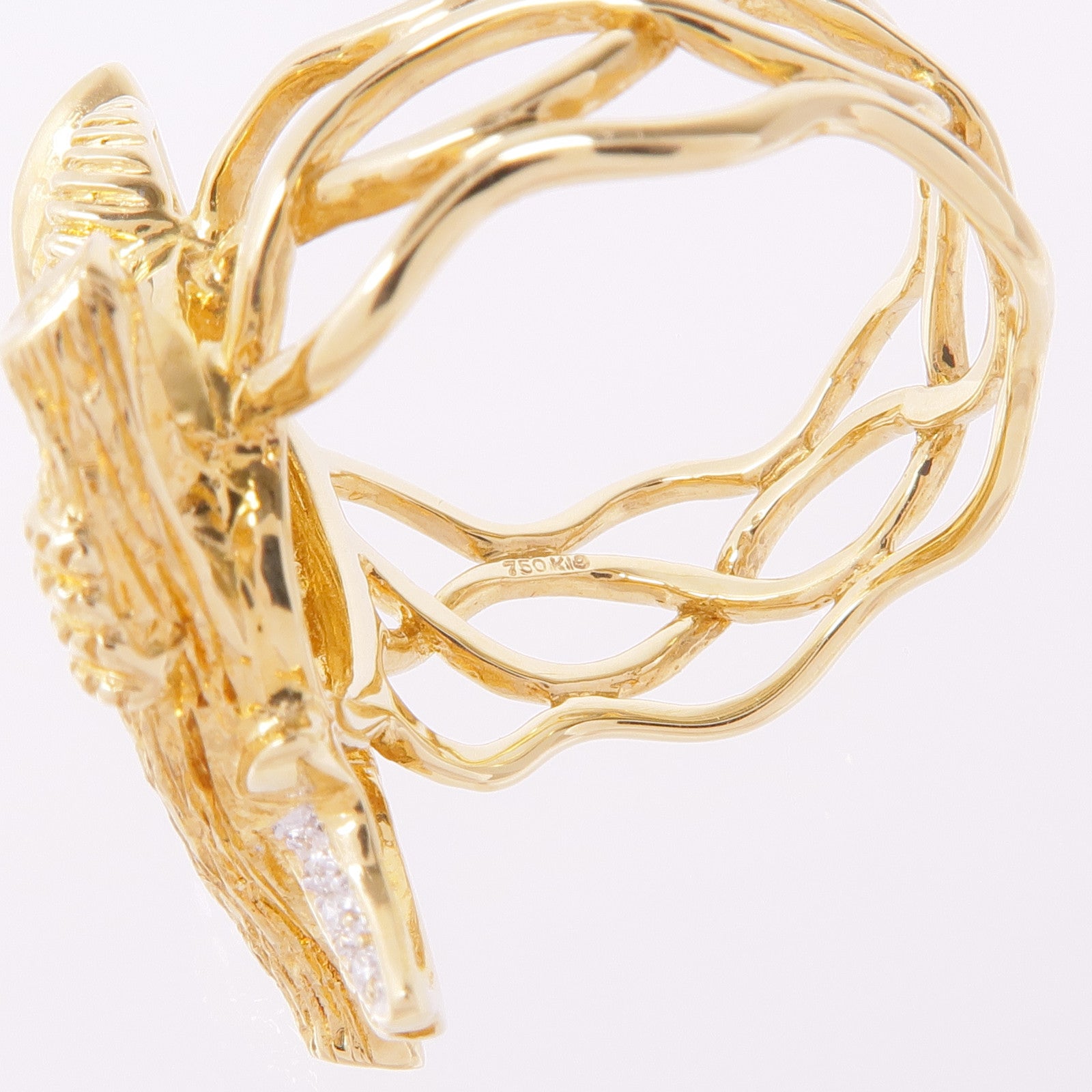 JEWELRY 18K黃金/Emerald Diamond Ring綠寶石/鑽石戒指US#6