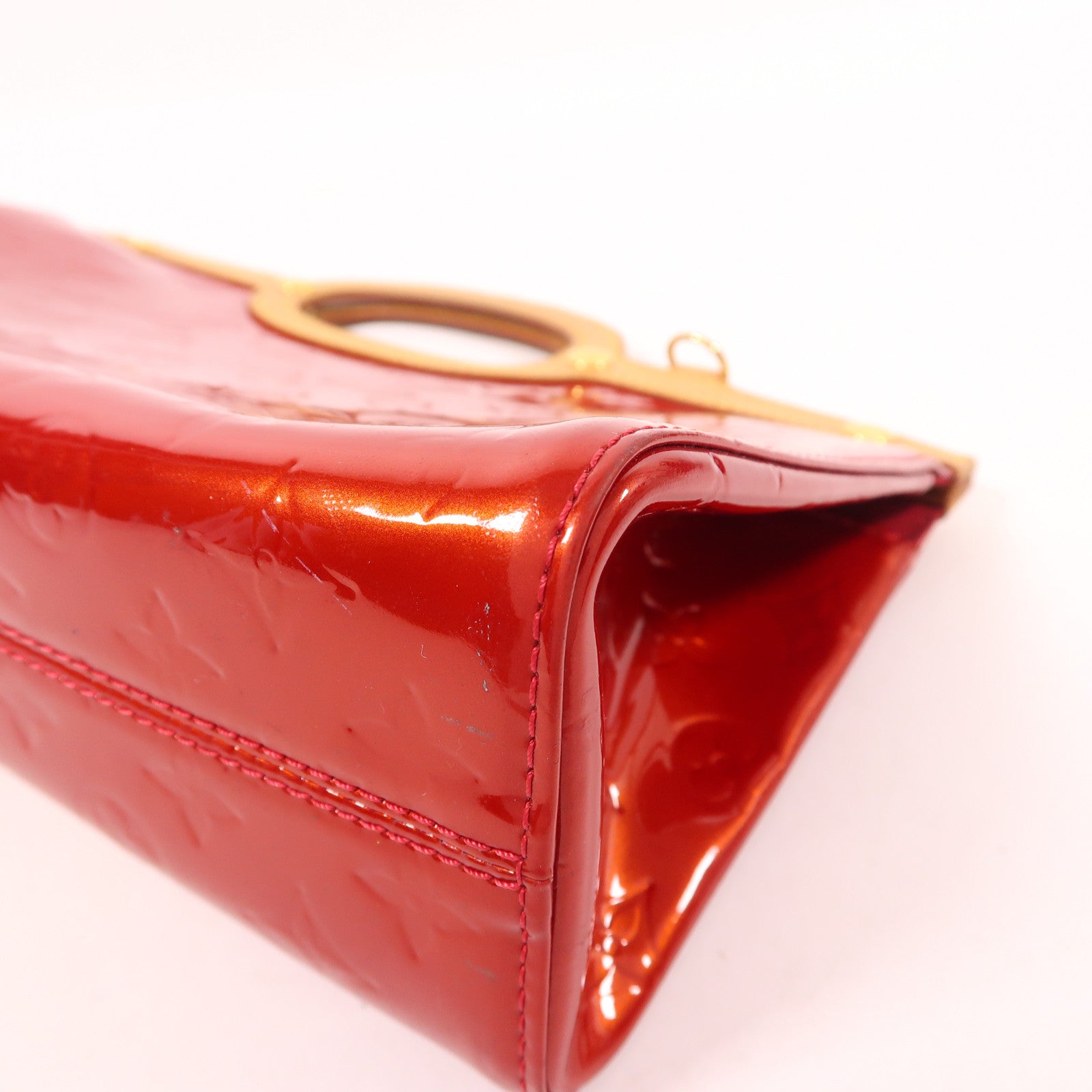 LOUIS VUITTON Monogram Vernis Roxbury Drive金扣手挽肩背兩用袋紅色