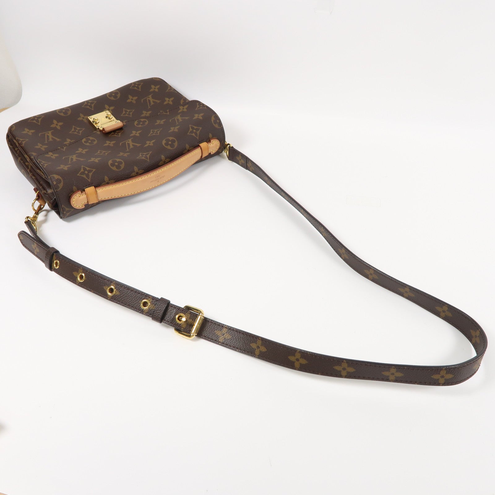 LOUIS VUITTON Monogram Pochette Metis MM金扣手挽肩背兩用袋啡色