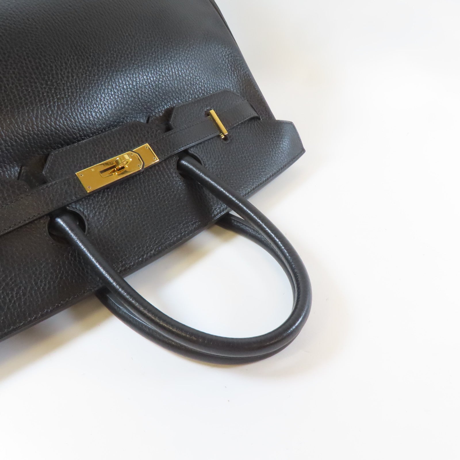 HERMES Togo皮革Birkin 35金扣手挽袋黑色
