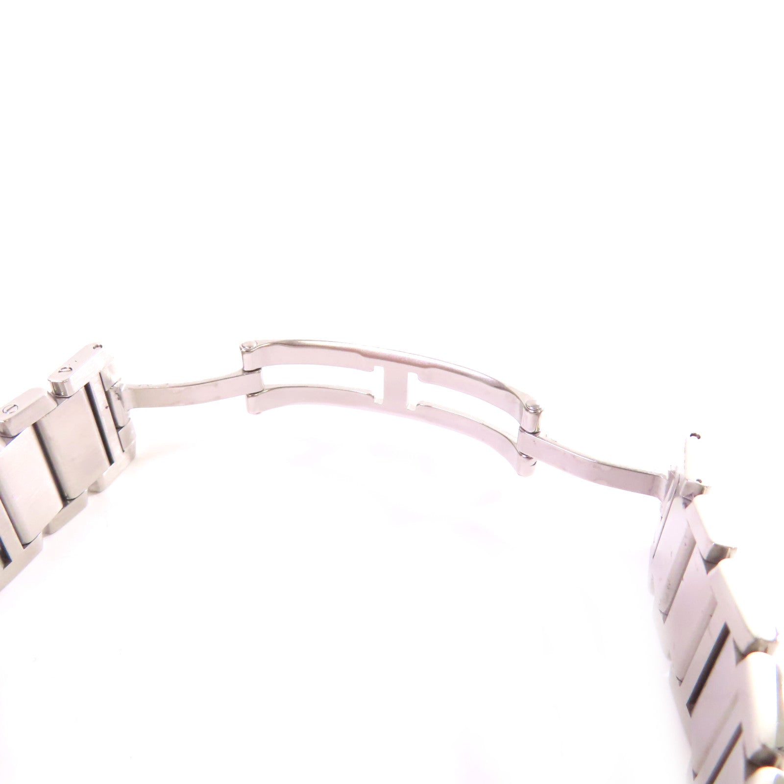 CARTIER Tank Francaise MM Watch不鏽鋼石英機芯手錶白色/銀色
