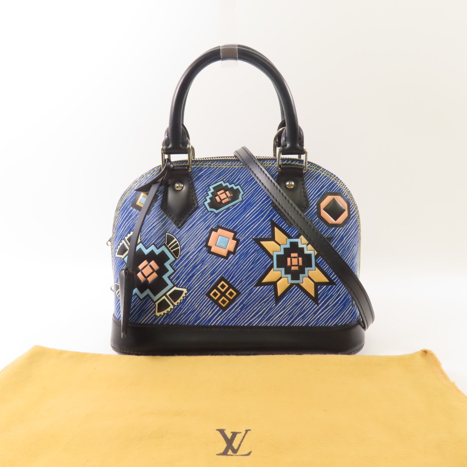 LOUIS VUITTON Epi Alma BB銀扣手挽肩背兩用袋