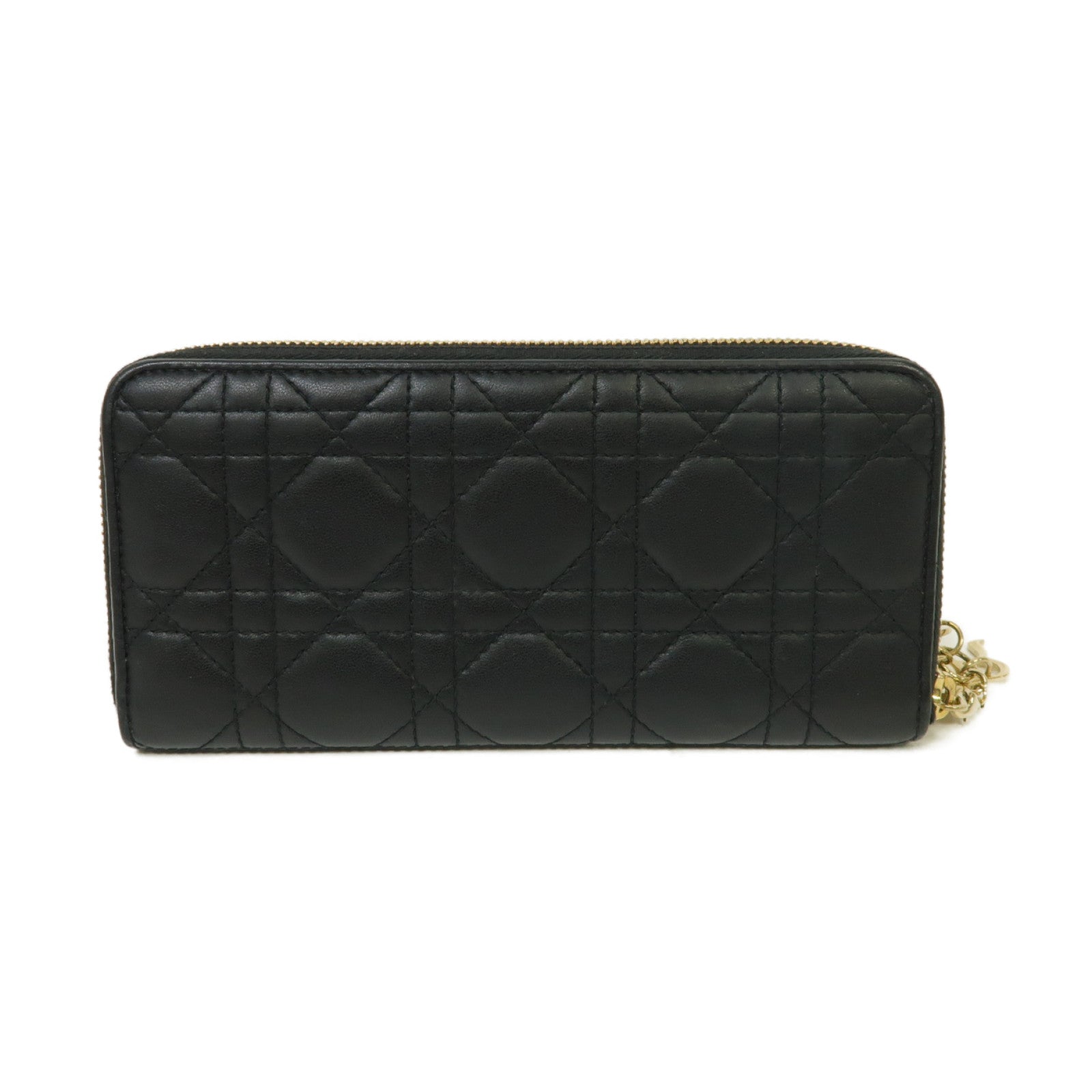 Dior 【激減優惠】羊皮皮革Long Wallet金扣長錢包黑色