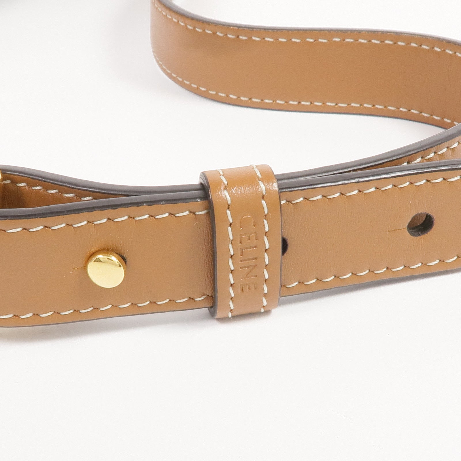 CELINE 牛仔布AVA金扣肩背袋