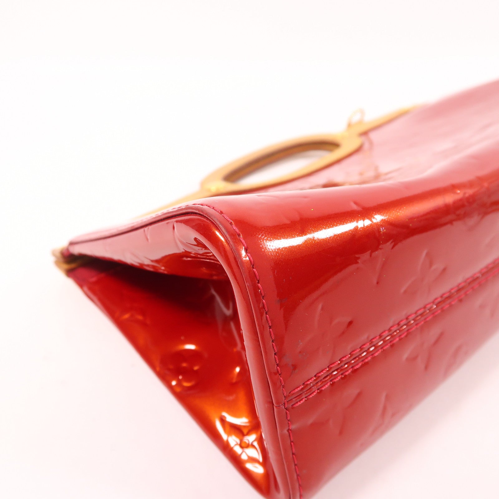 LOUIS VUITTON Monogram Vernis Roxbury Drive金扣手挽肩背兩用袋紅色