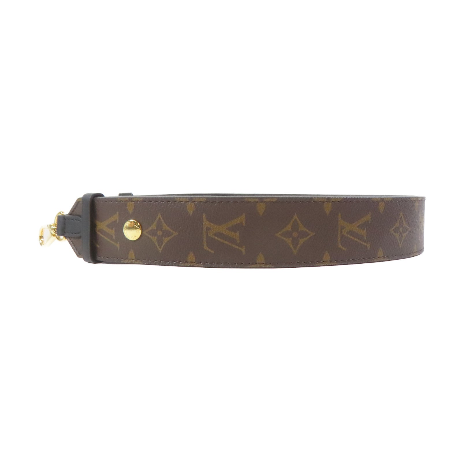 LOUIS VUITTON Monogram Bandouliere Strap金扣肩背帶啡色