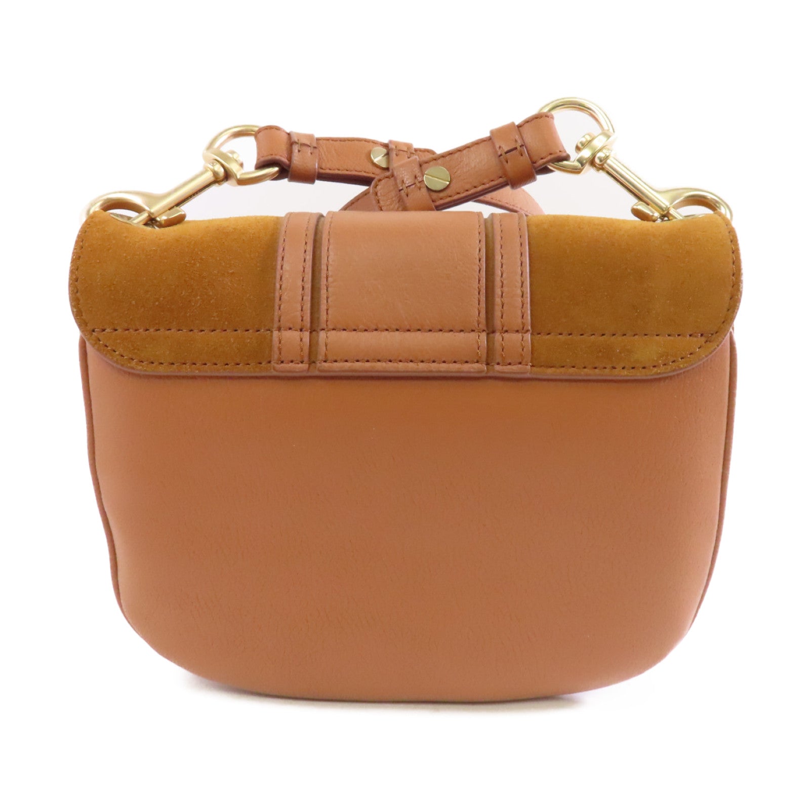SEE BY CHLOE 牛皮/麂皮皮革Shoulder Bag金扣肩背袋啡色/粉紅色