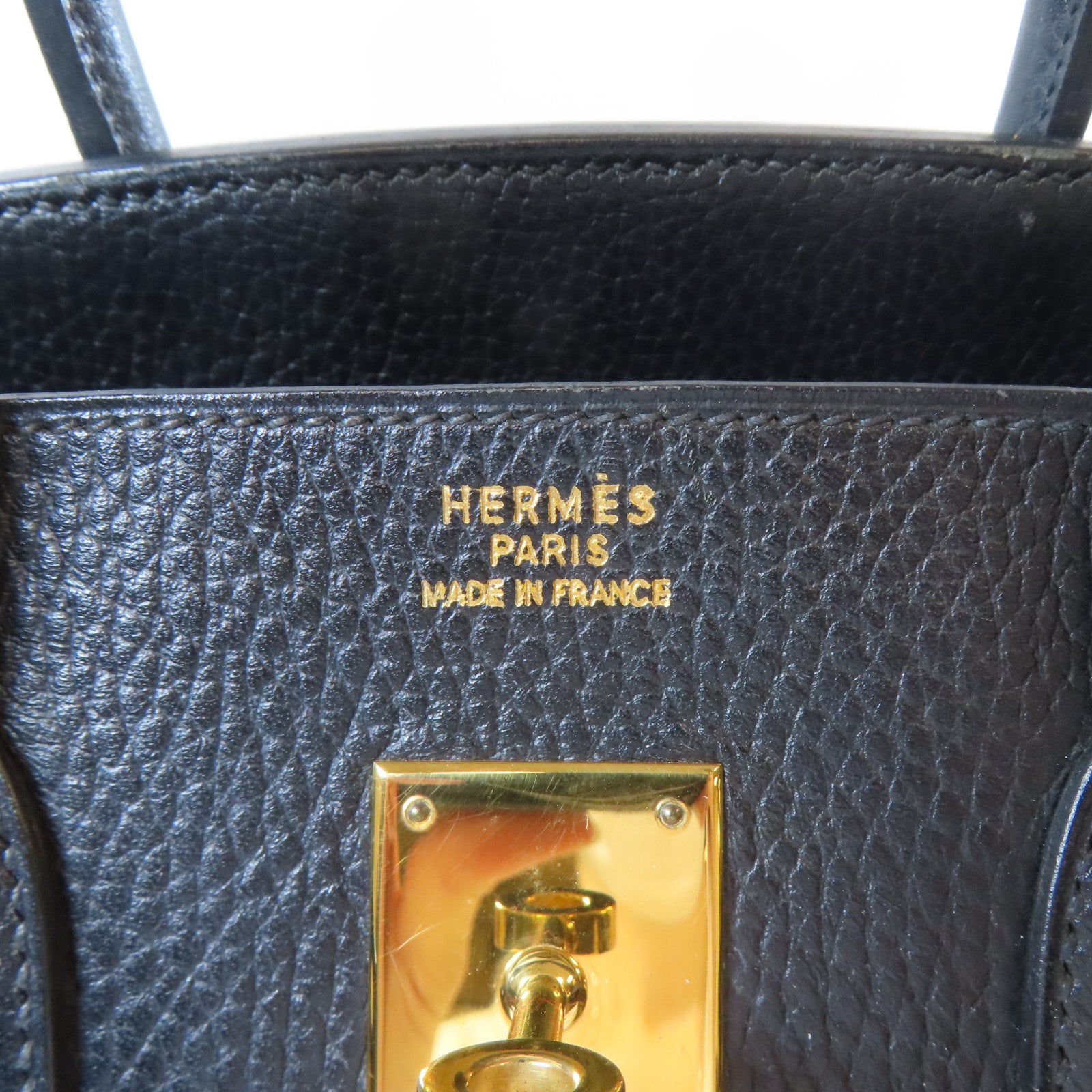 HERMES Togo皮革Birkin 35金扣手挽袋黑色