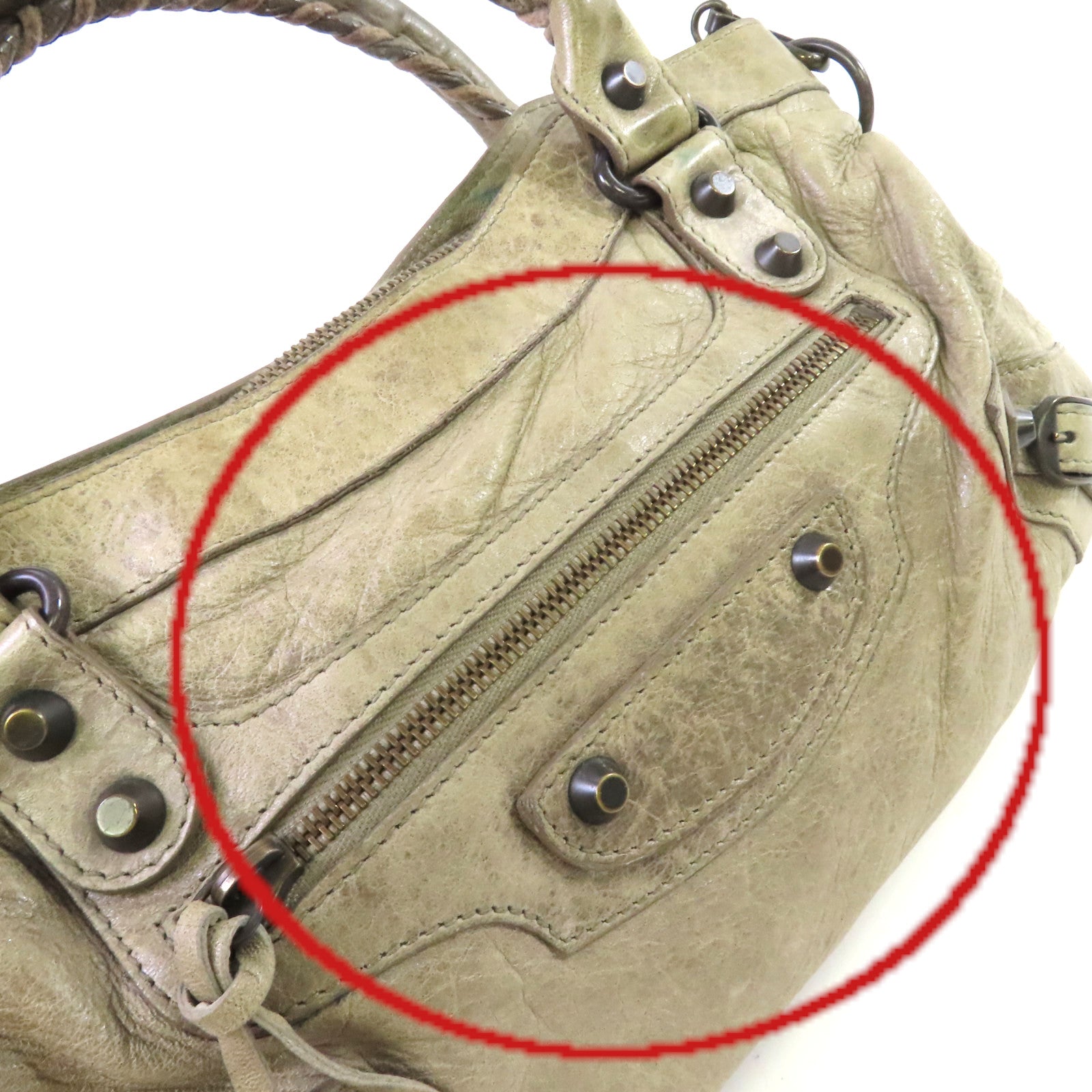 BALENCIAGA 牛皮皮革The First 2Way Shoulder Bag手挽肩背兩用袋灰色