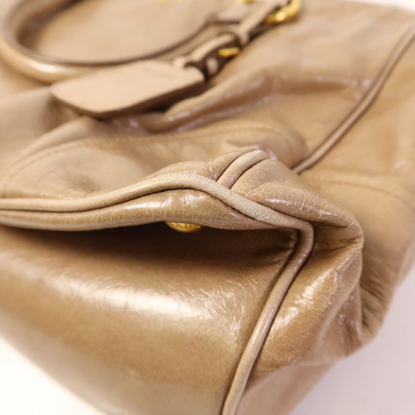 PRADA 牛皮皮革2 Way Shoulder金扣手挽肩背兩用袋