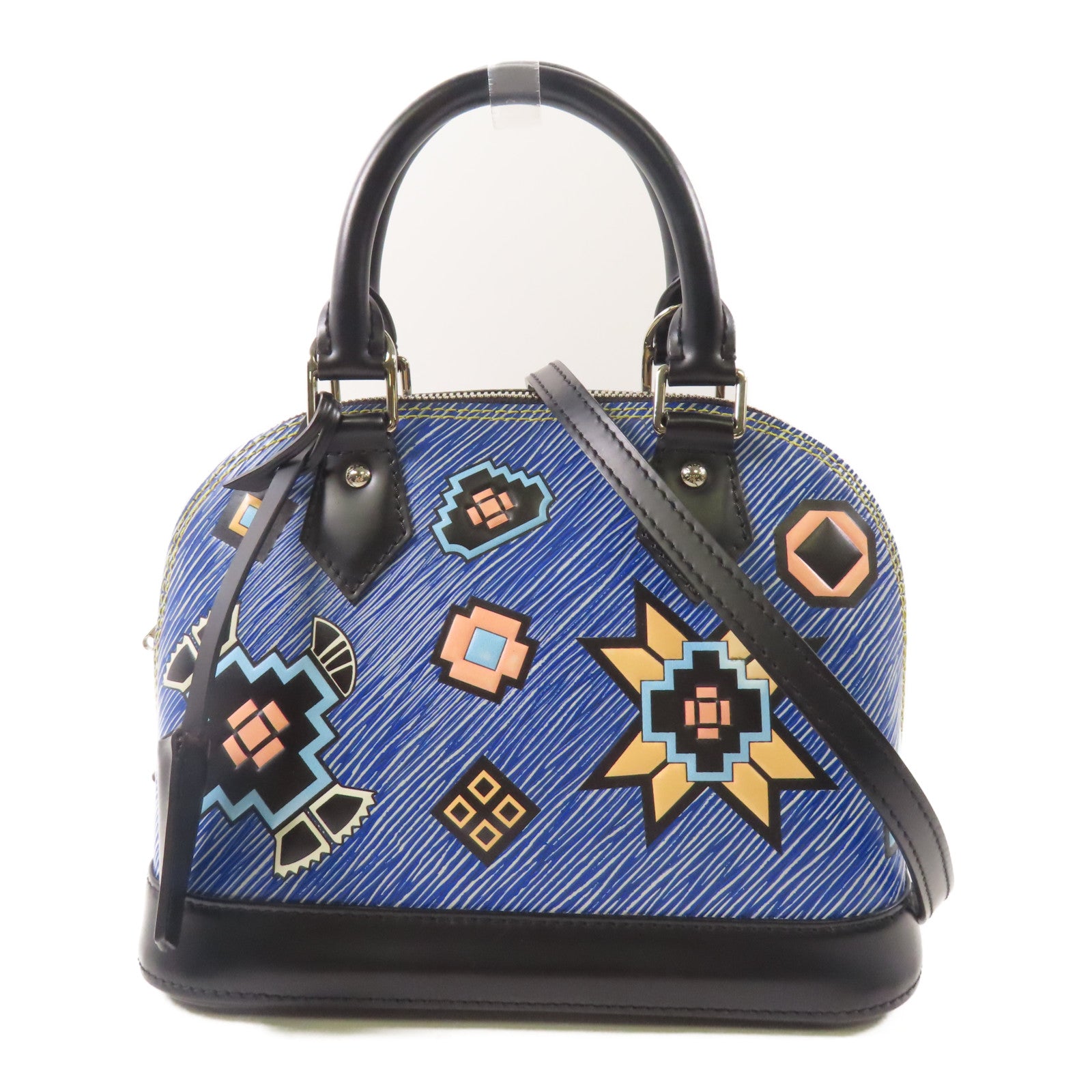 LOUIS VUITTON Epi Alma BB銀扣手挽肩背兩用袋