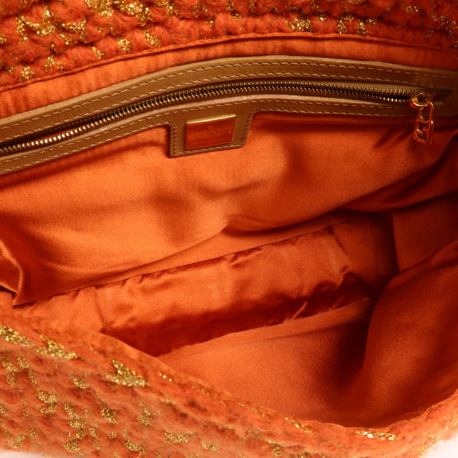 FENDI 羊毛Baguette Knit Bag肩背袋