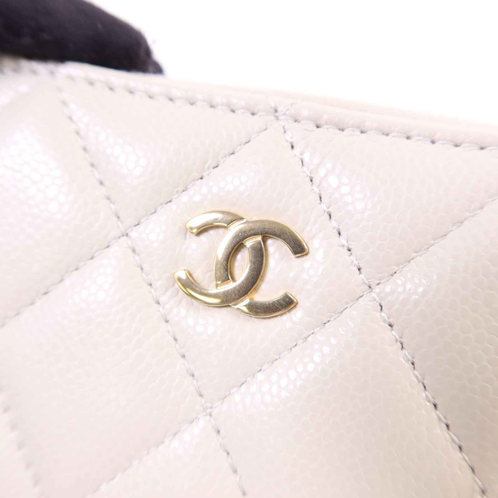 CHANEL 牛皮皮革Coin Case金扣零錢包