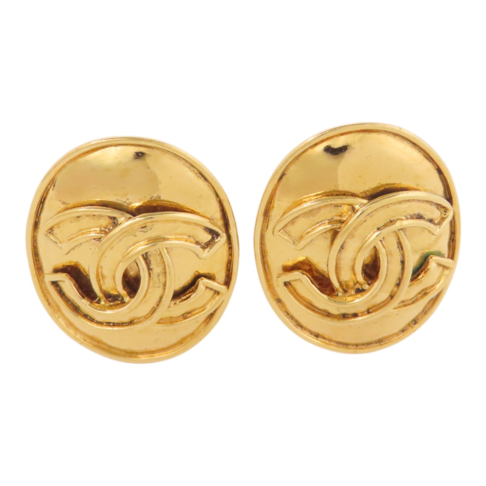 CHANEL 金屬Vintage Earring金扣耳環