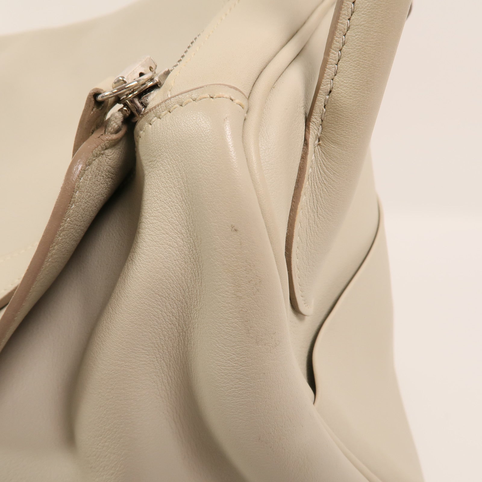 HERMES Swift皮革Lindy 34銀扣手挽肩背兩用袋Gris Perle