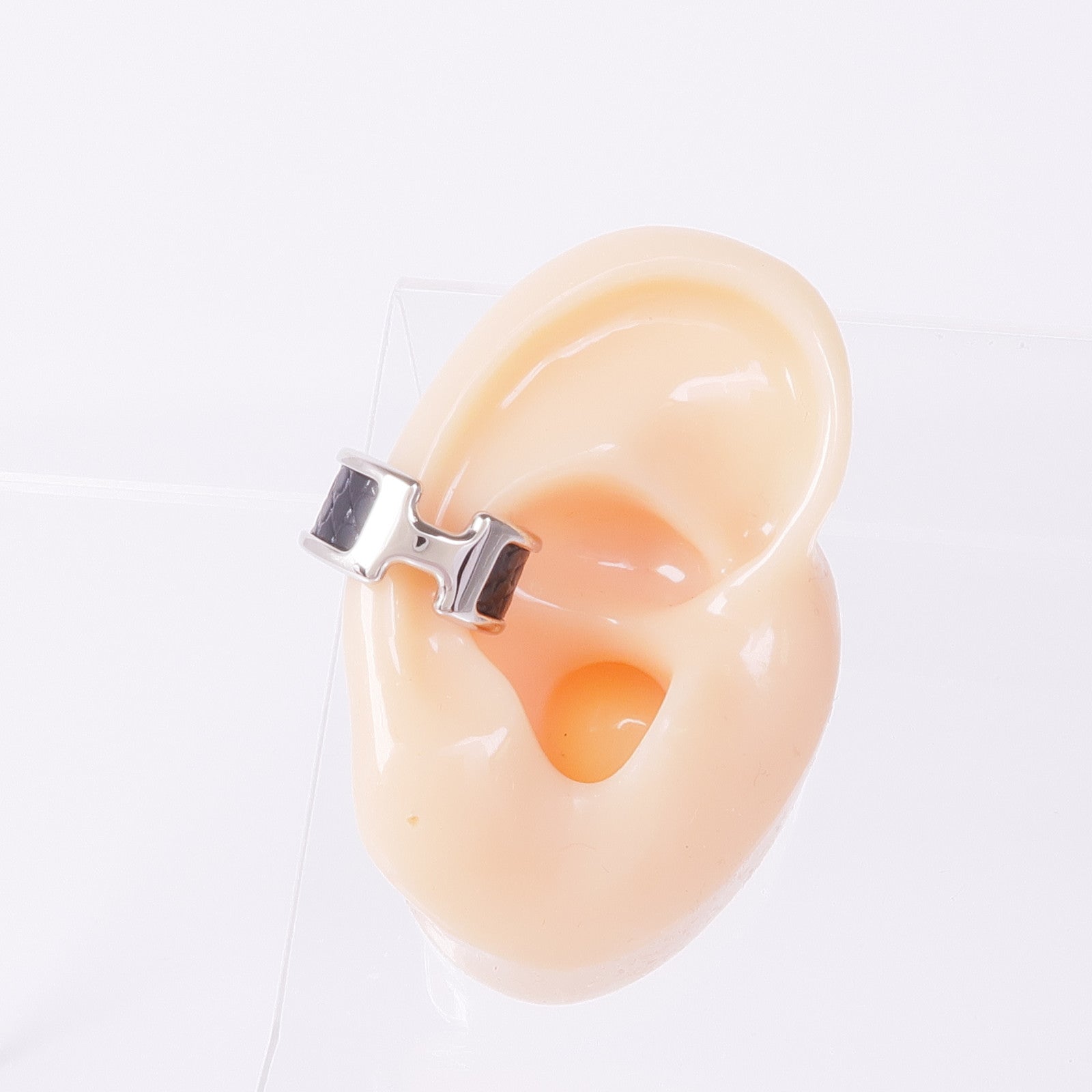 HERMES 鍍鈀Olympe Ear Cuff耳環Noir