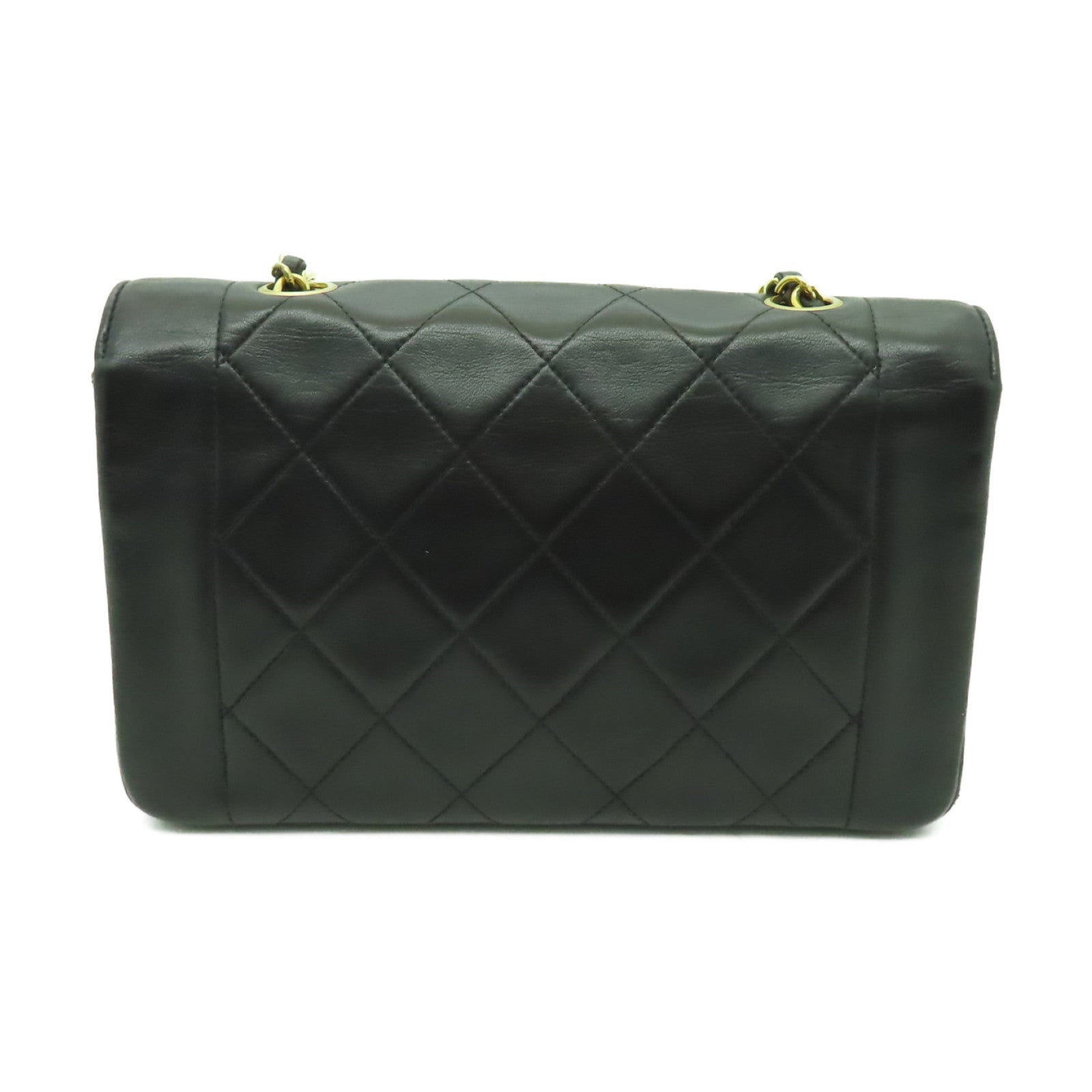 CHANEL **【清倉大減價】菱格羊皮皮革Chain Shoulder Bag金扣鏈帶肩背袋黒色