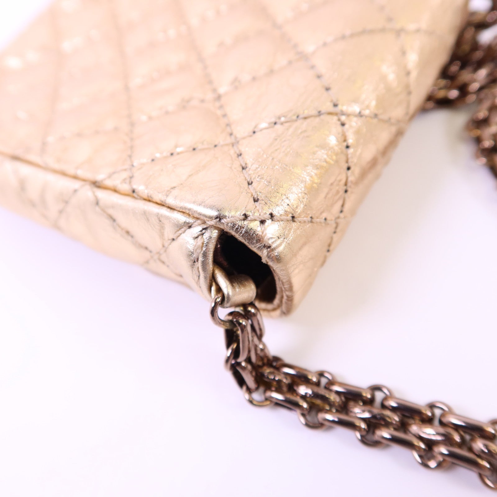 CHANEL 牛皮皮革2.55 Phone Bag鏈帶肩背袋