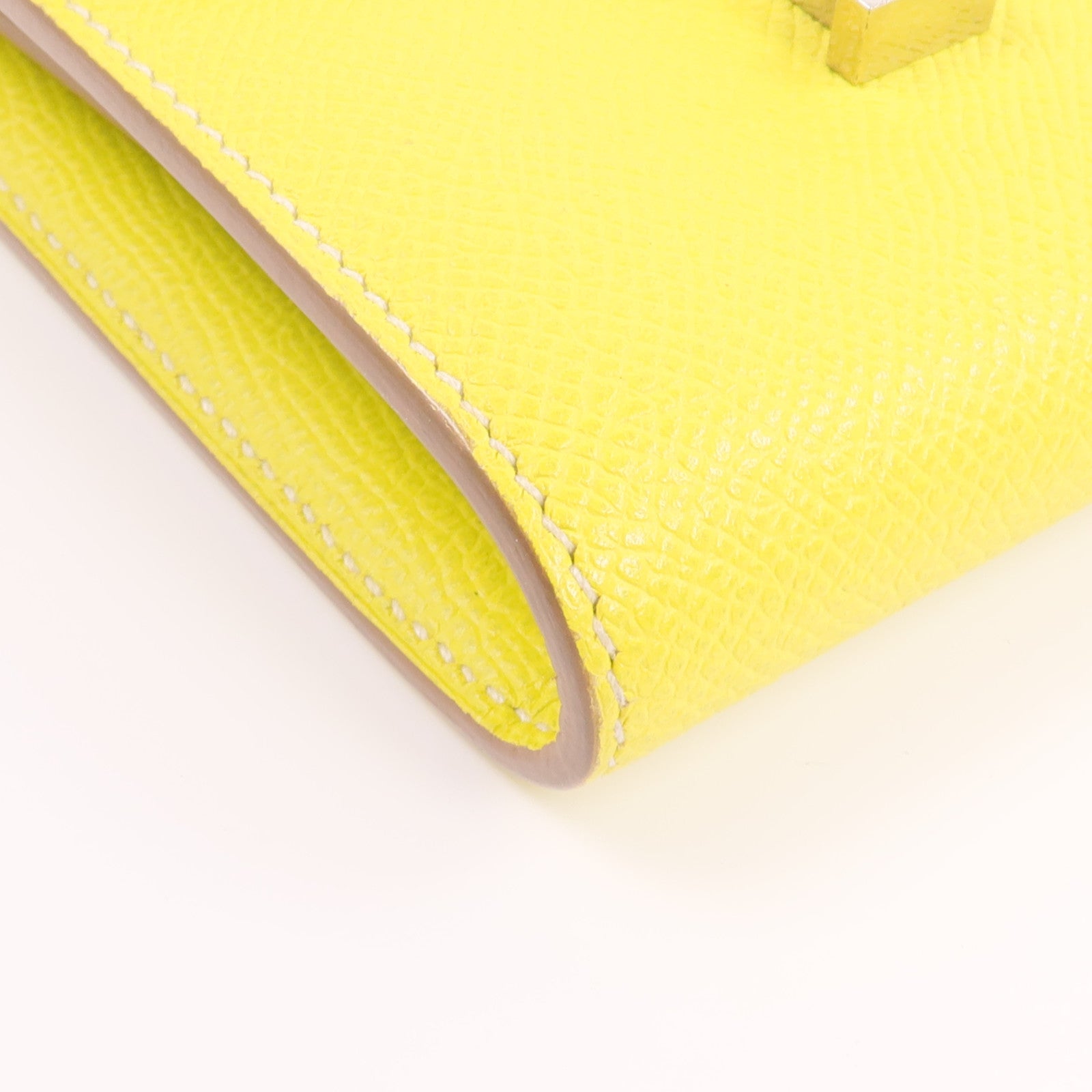 HERMES Epsom皮革Constance Slim Wallet錢包Lime