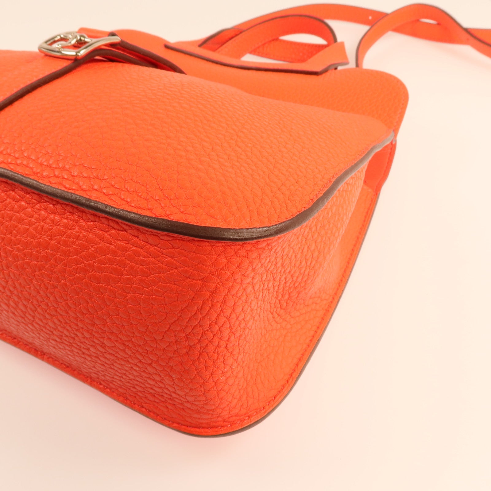 HERMES Clemence皮革Halzan 25銀扣兩用手挽肩背包
