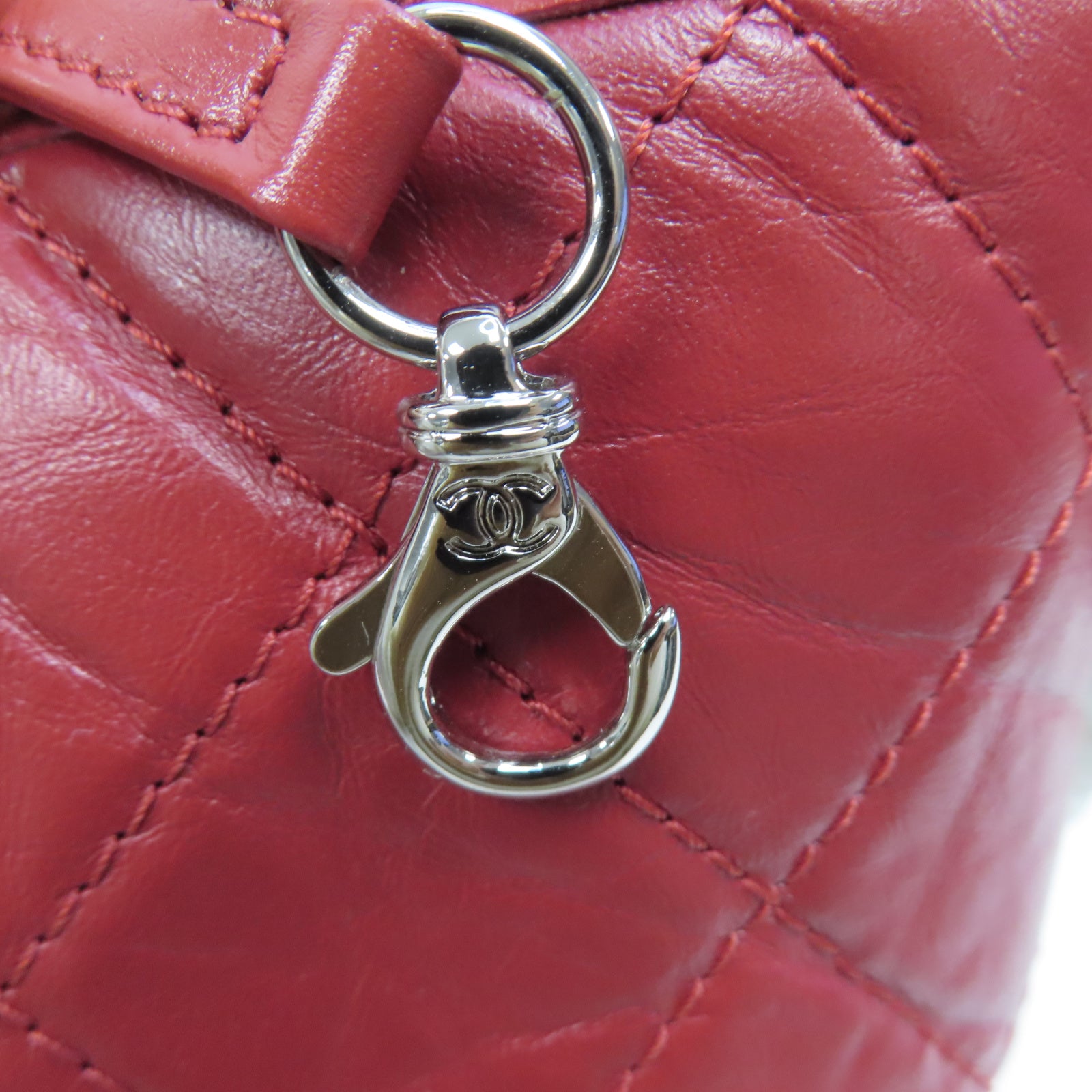 CHANEL (PRICE DOWN) CC Gabrielle Small Chain Shoulder Bag Calfskin Leather A91810 Red