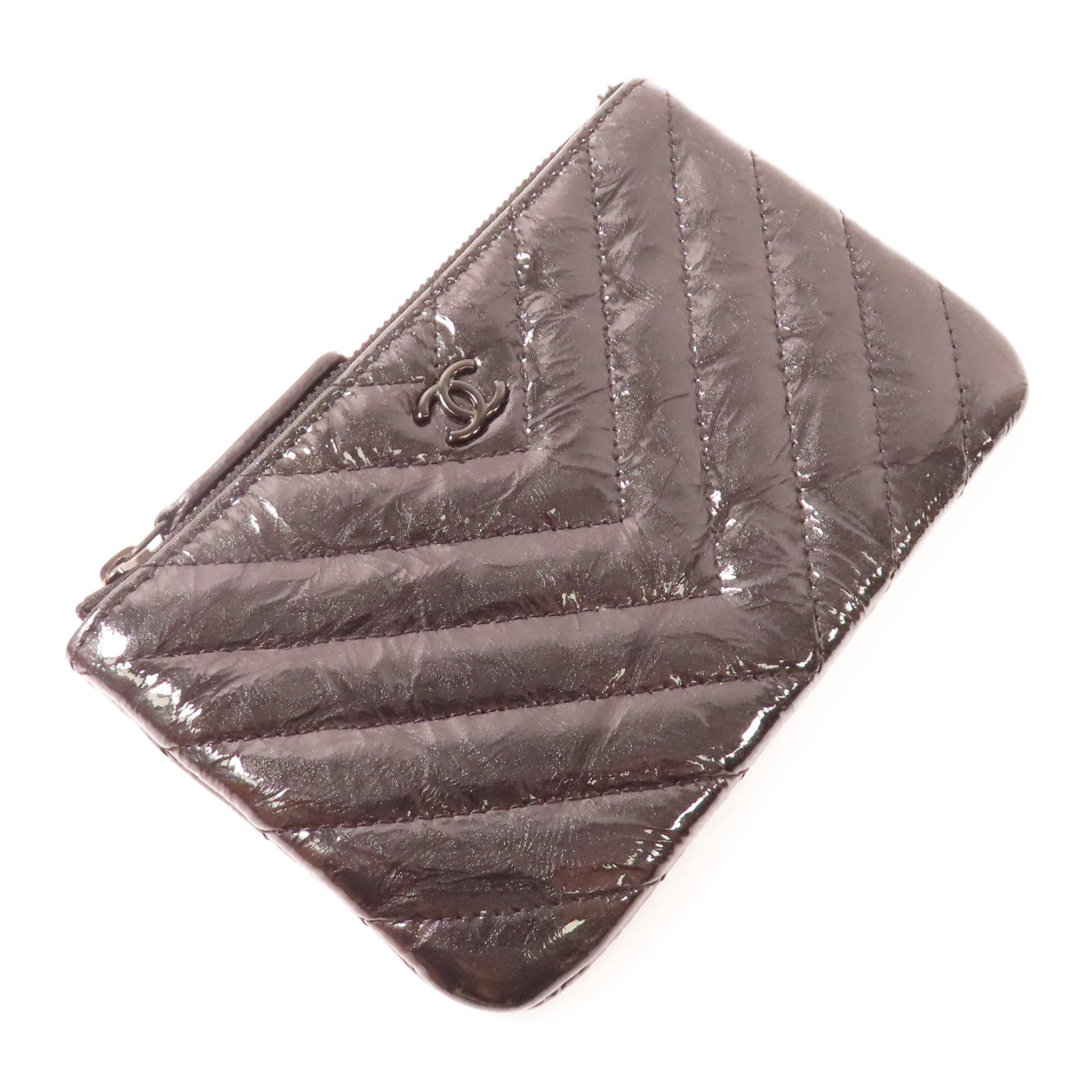 CHANEL 漆皮皮革Pouch手拿包