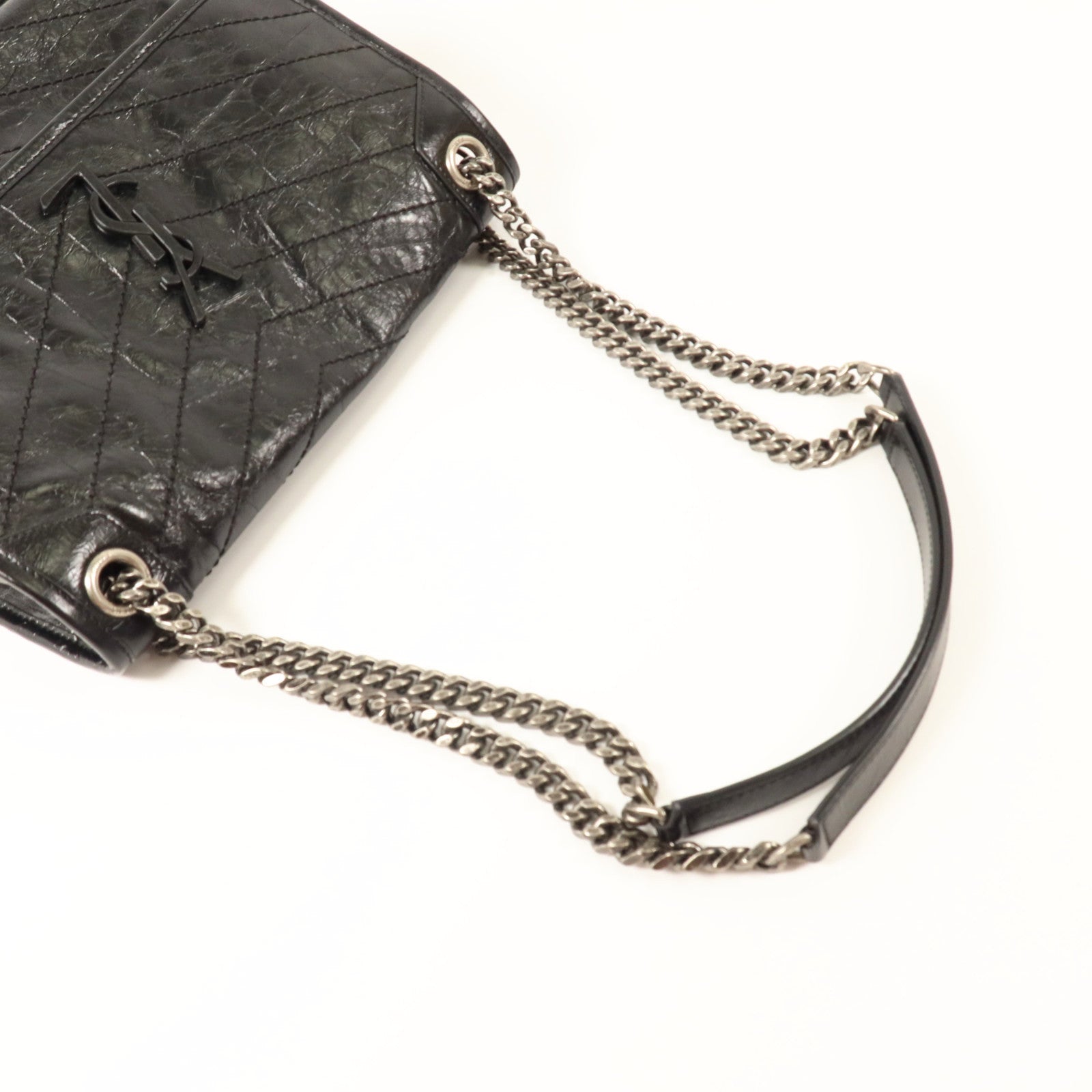 SAINT LAURENT 牛皮皮革Niki Medium銀扣鏈帶肩背袋