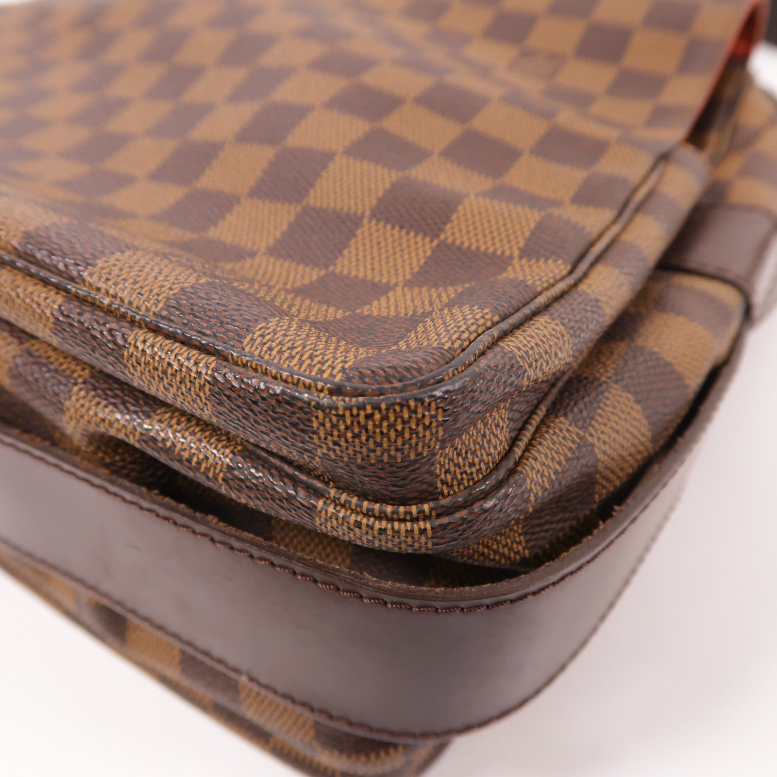 LOUIS VUITTON Damier Naviglio金扣肩背袋棕色