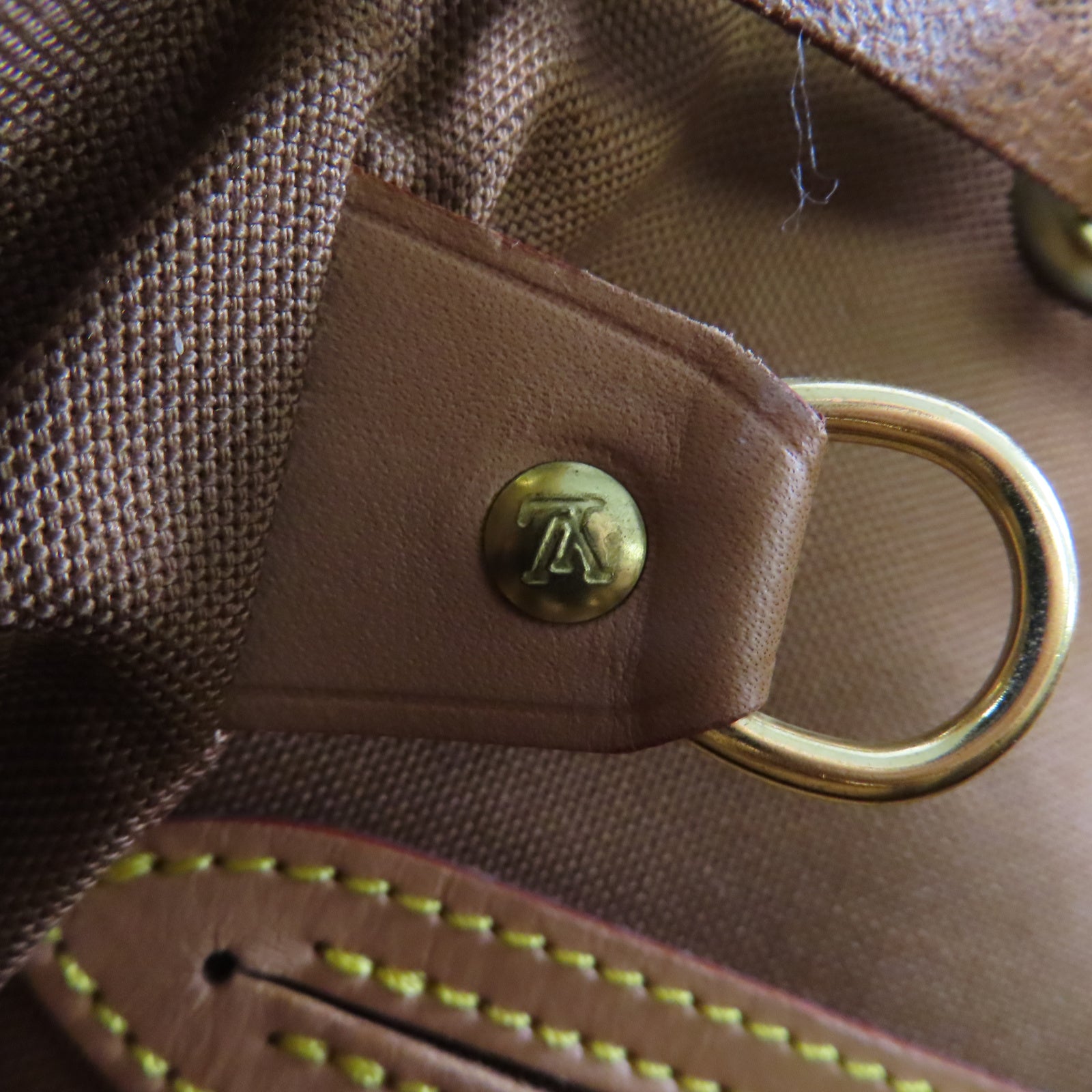 LOUIS VUITTON Monogram Montsouris MM金扣背包啡色