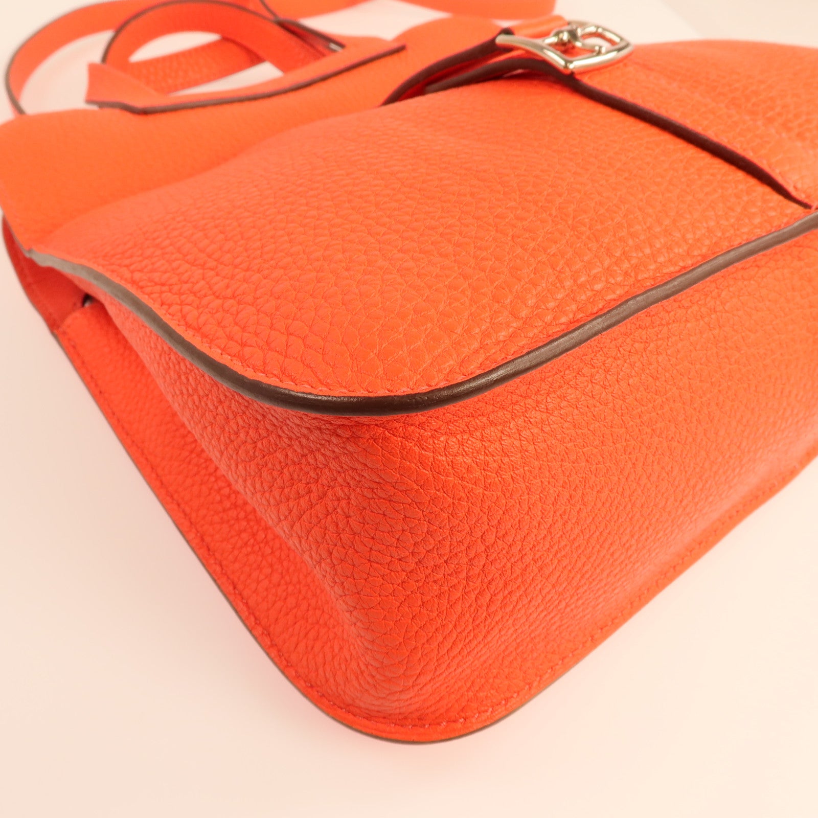 HERMES Clemence皮革Halzan 25銀扣兩用手挽肩背包