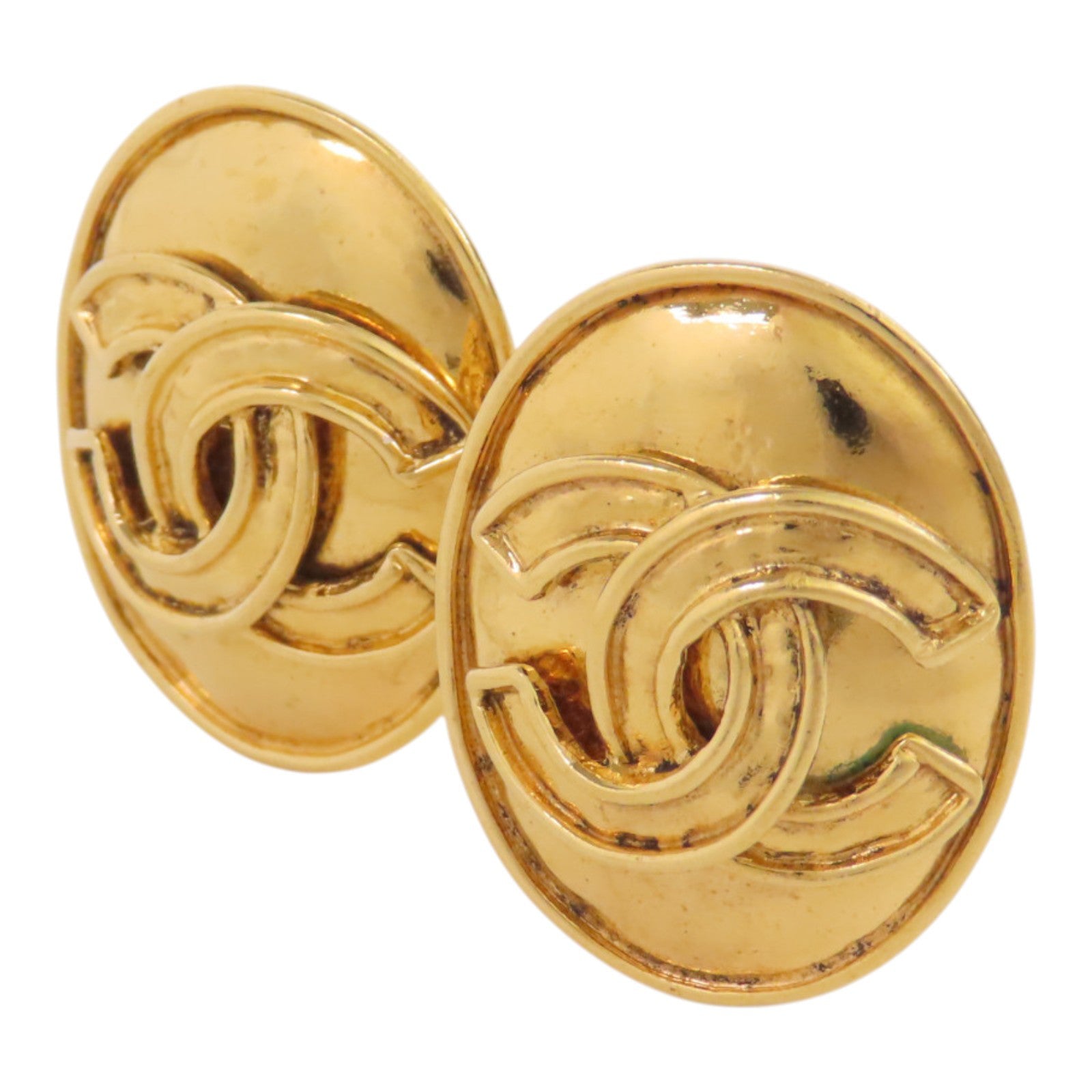 CHANEL 金屬Vintage Earring金扣耳環