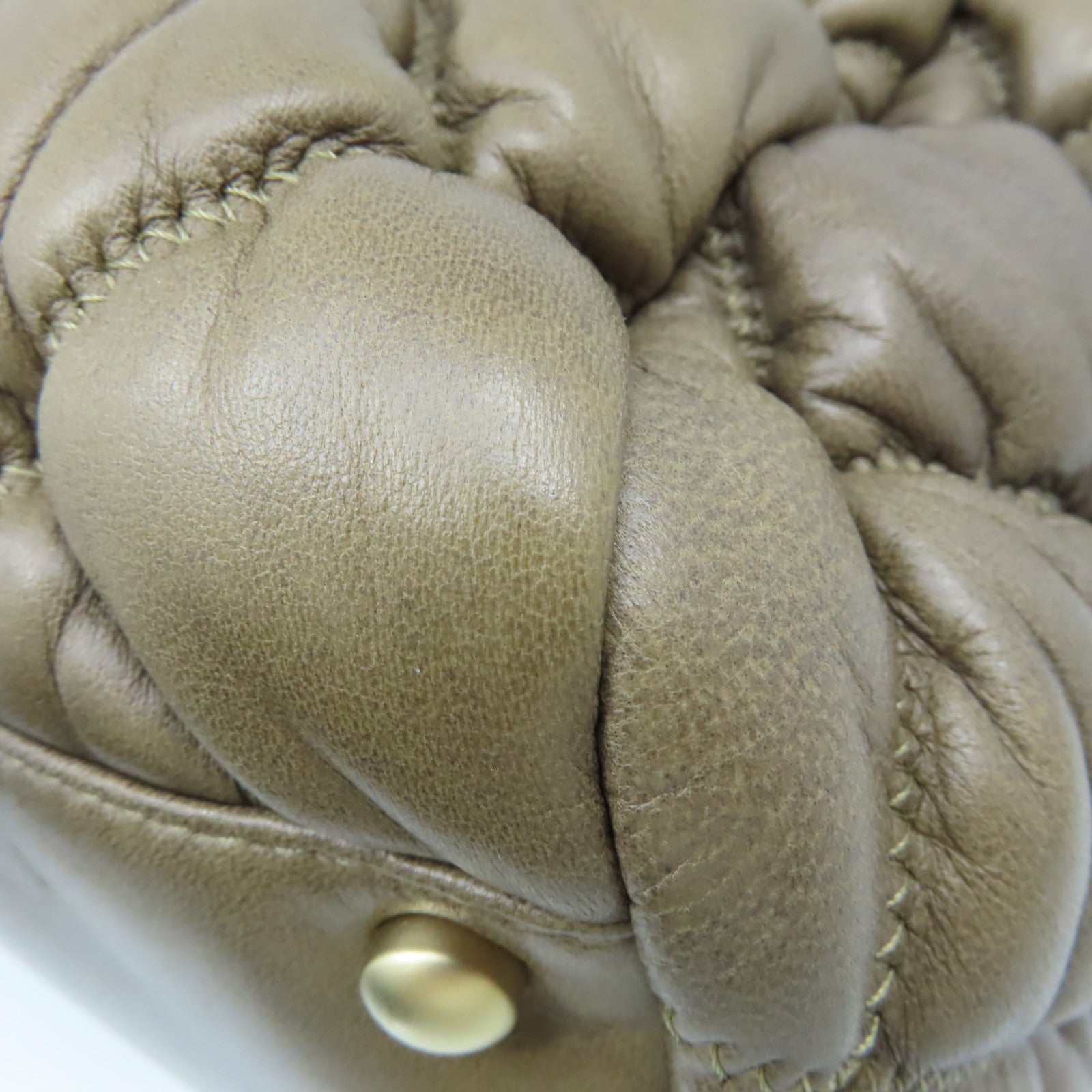 CHANEL 【激減優惠】菱格牛皮皮革Chain Shoulder Bag金扣鏈帶肩背袋啡色