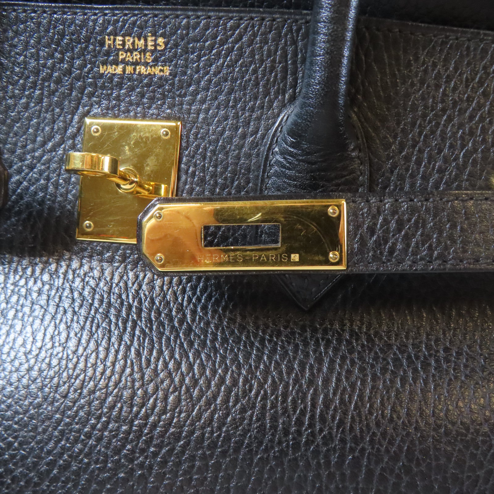 HERMES Togo皮革Birkin 35金扣手挽袋黑色