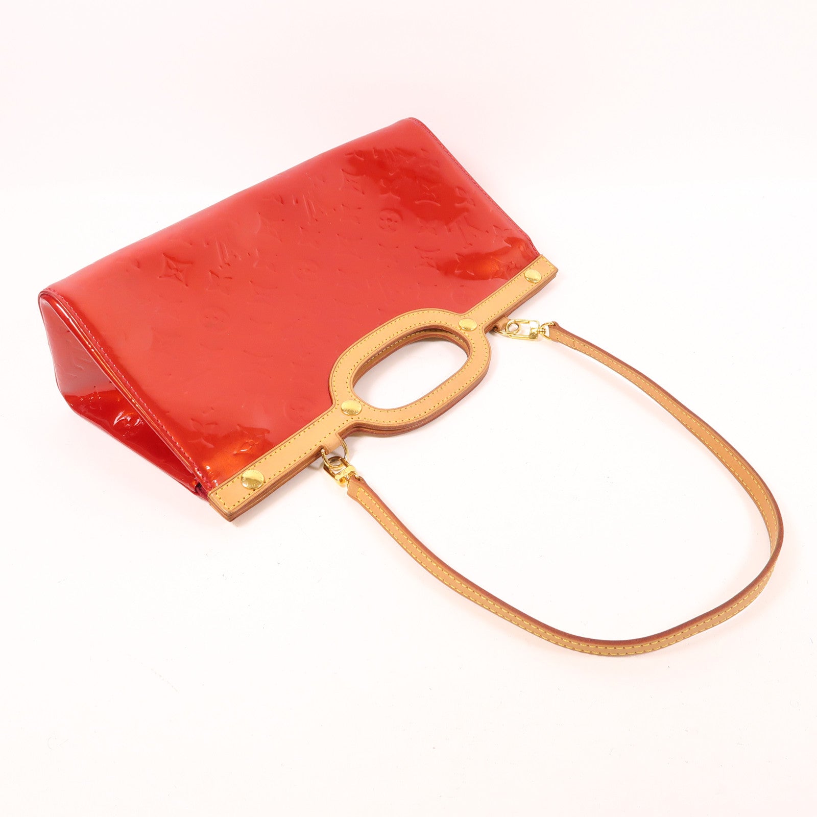 LOUIS VUITTON LV GHW Roxbury Drive 2 Way Shoulder Bag M91987 Monogram Vernis Red