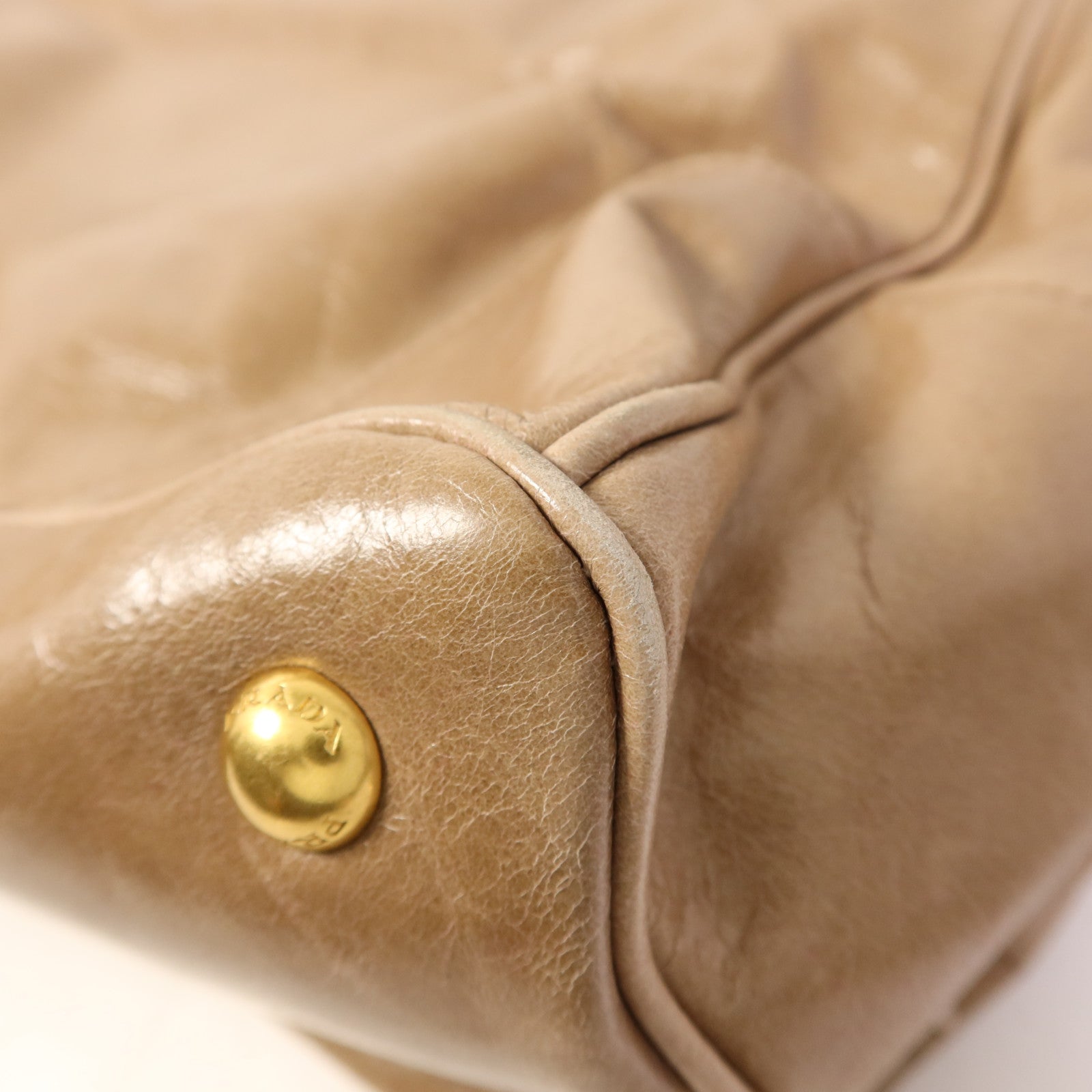 PRADA 牛皮皮革2 Way Shoulder金扣手挽肩背兩用袋