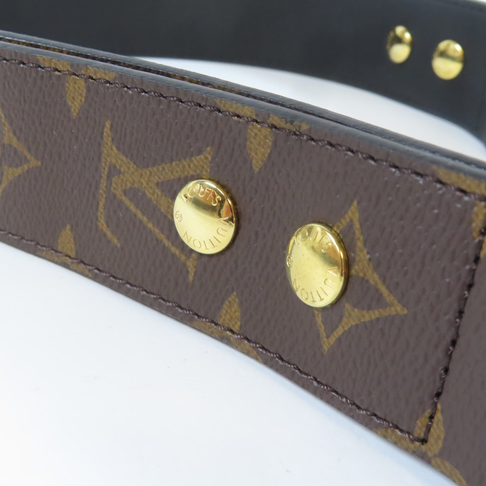 LOUIS VUITTON Monogram Bandouliere Strap金扣肩背帶啡色