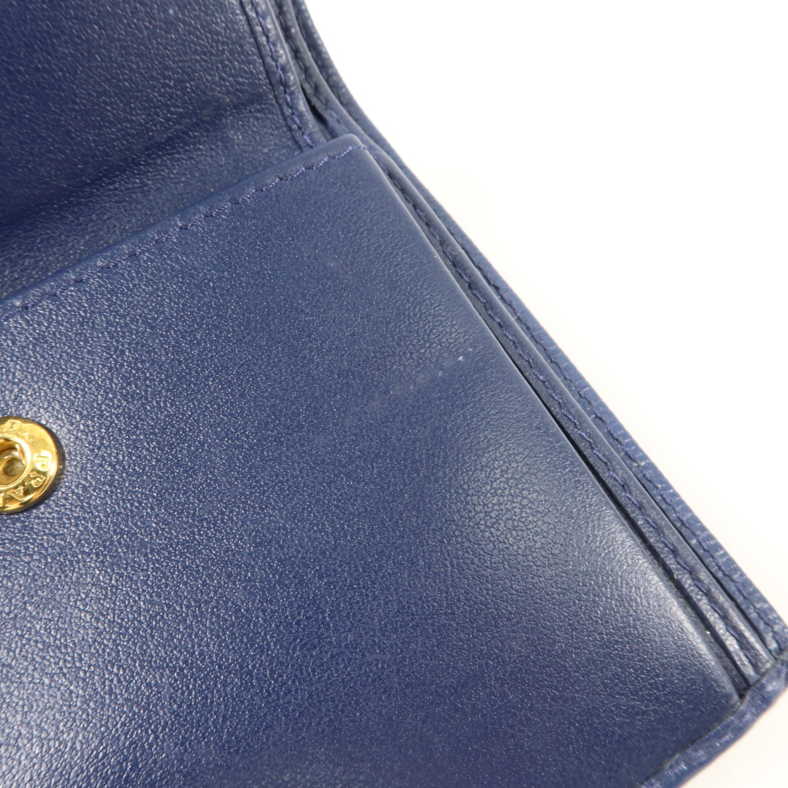 PRADA 牛皮皮革Bifold Wallet金扣錢包