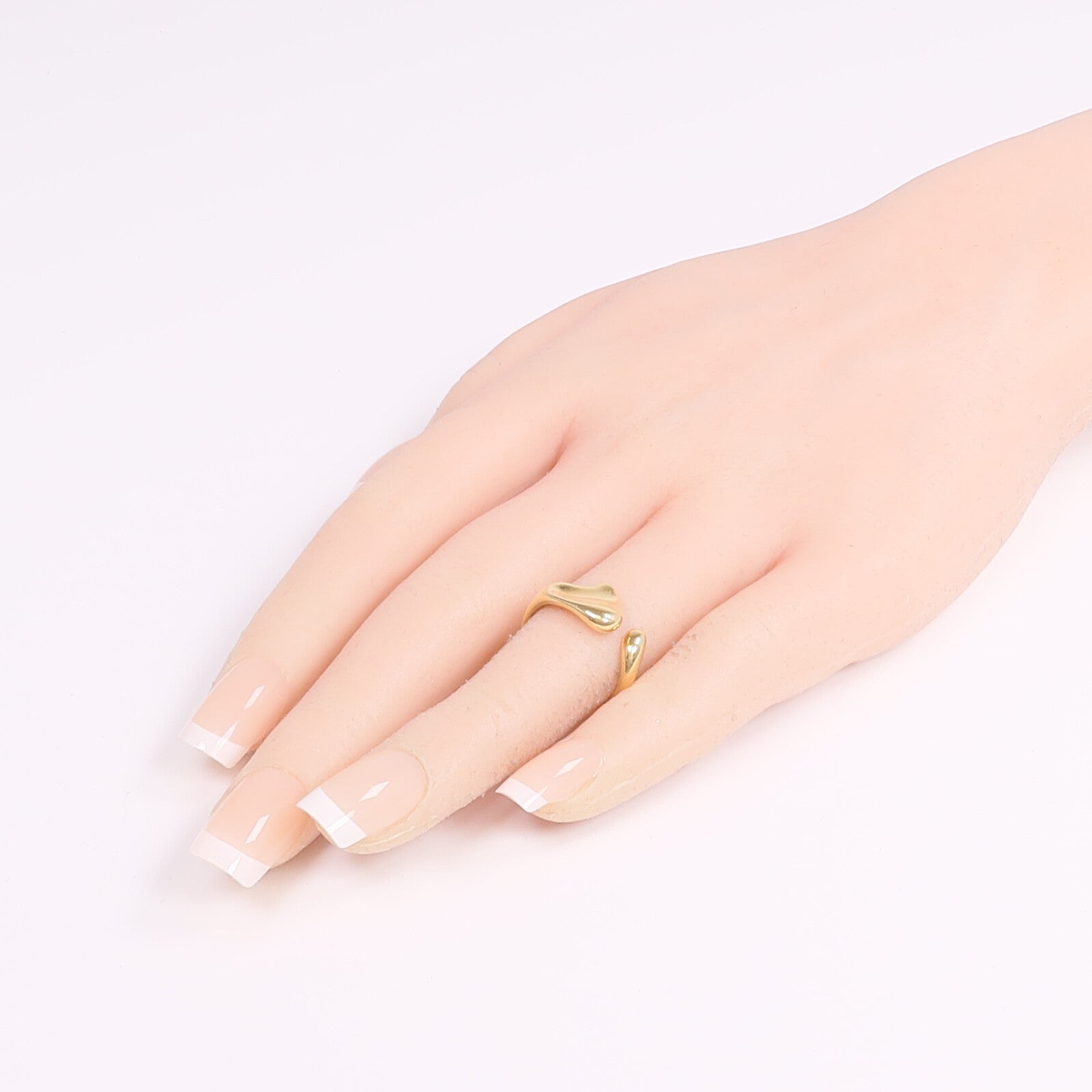 TIFFANY＆CO 18K黃金Open Heart Ring戒指US#5