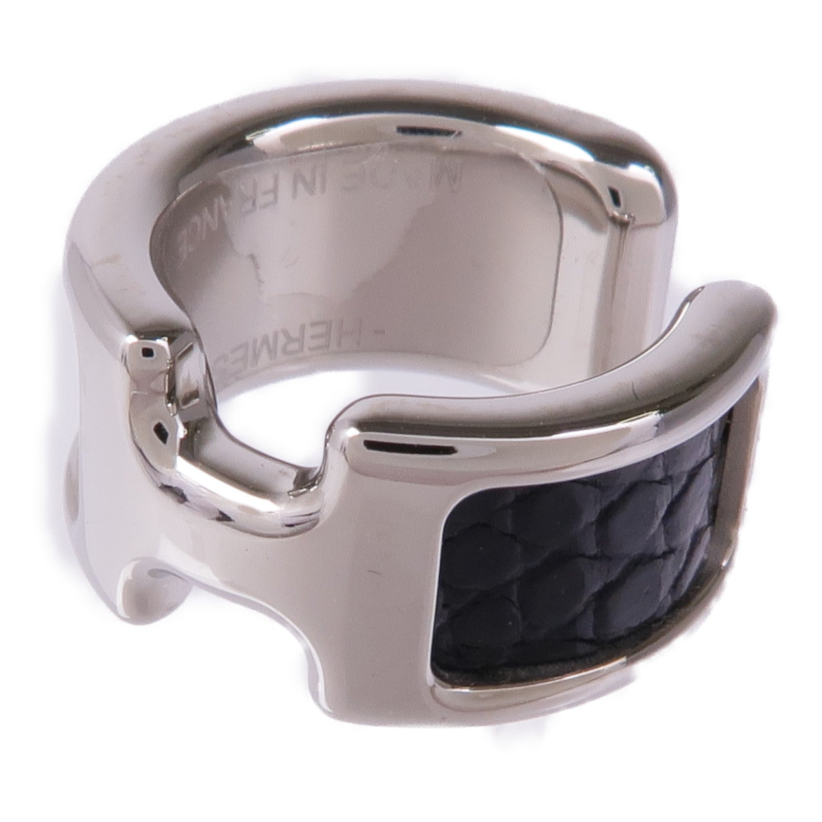 HERMES 鍍鈀Olympe Ear Cuff耳環Noir