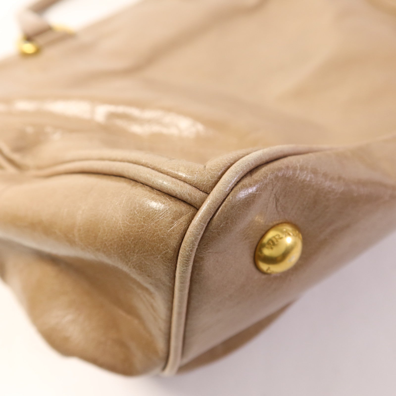 PRADA 牛皮皮革2 Way Shoulder金扣手挽肩背兩用袋